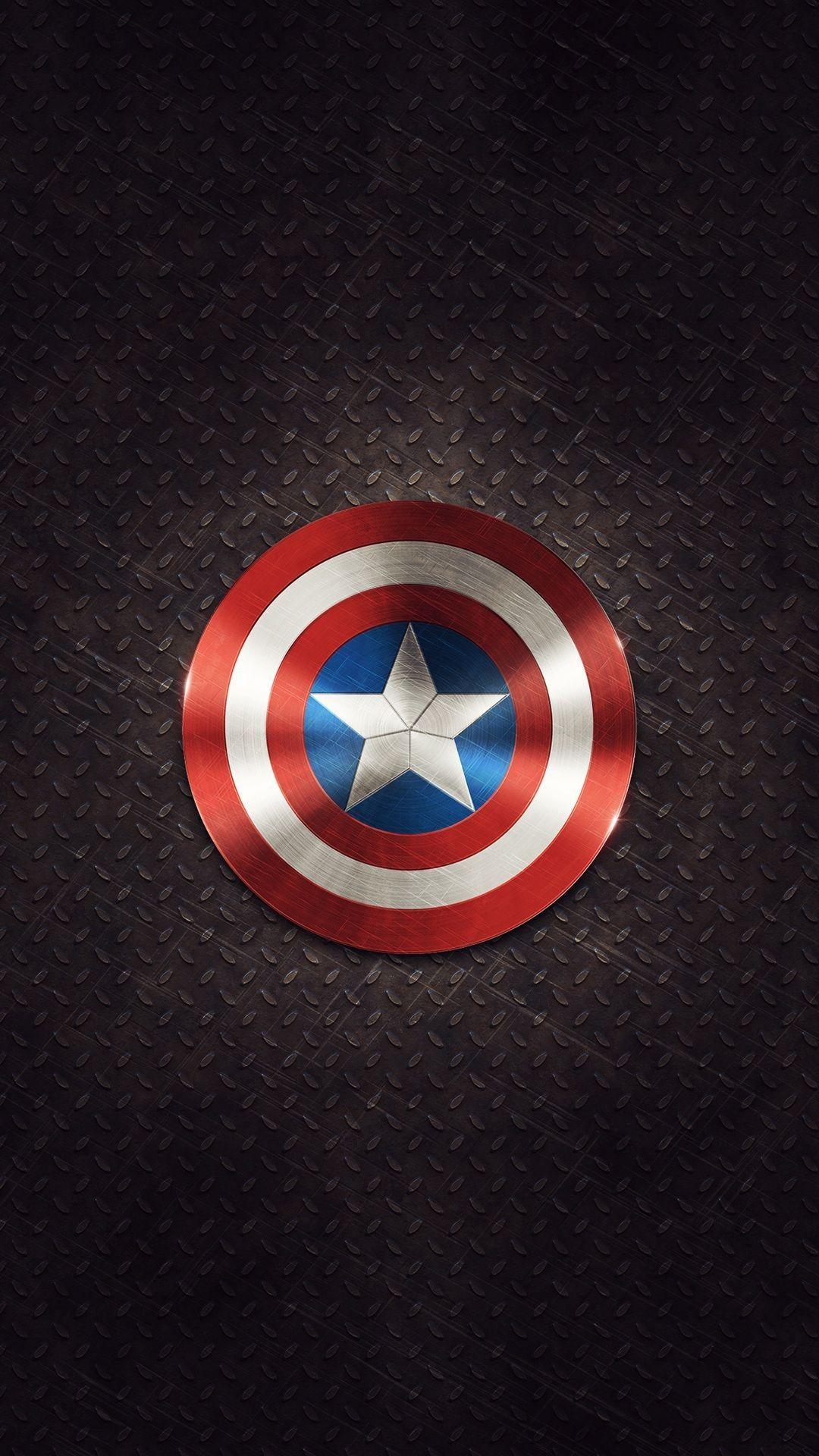 Scudo Captain America metallico, Steve Rogers, 1080x1920 Full HD Verticale, Smartphone