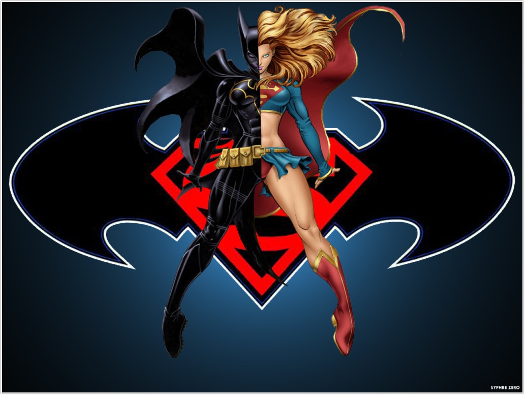 Batman e Supergirl loghi, Gotham, 1033x777 HD, Desktop