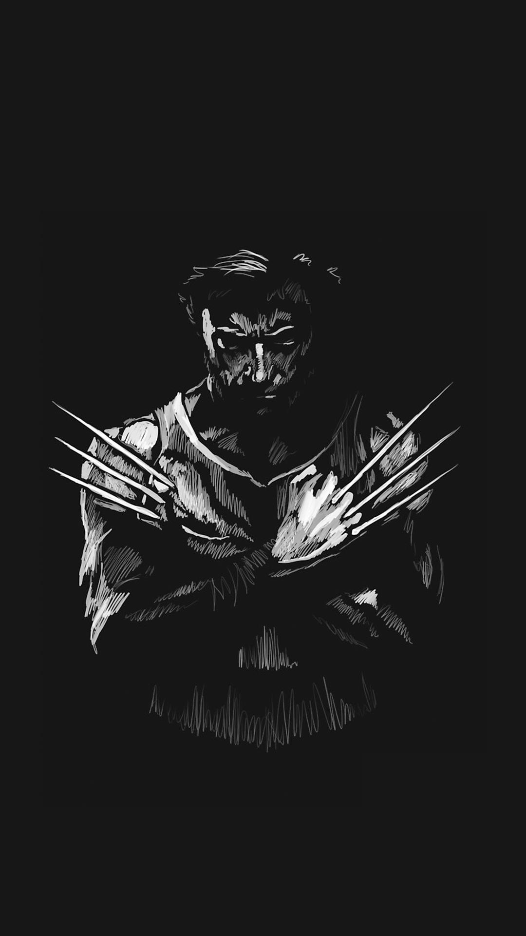 Wolverine artigli sfondo nero, 1080x1920 Verticale, Mobile