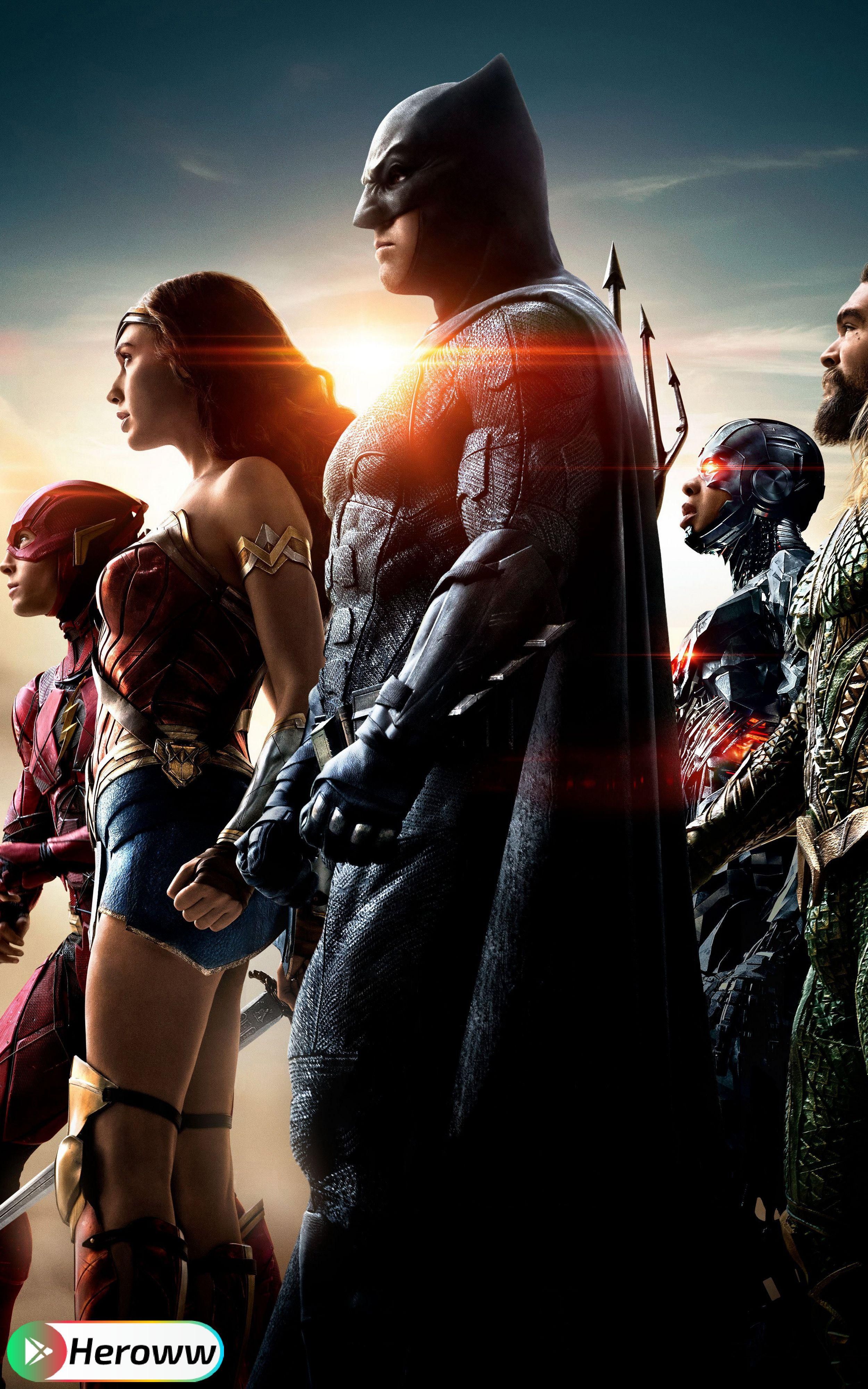 Justice League supereroi gruppo, 2500x4000 Full HD Verticale, Samsung Galaxy
