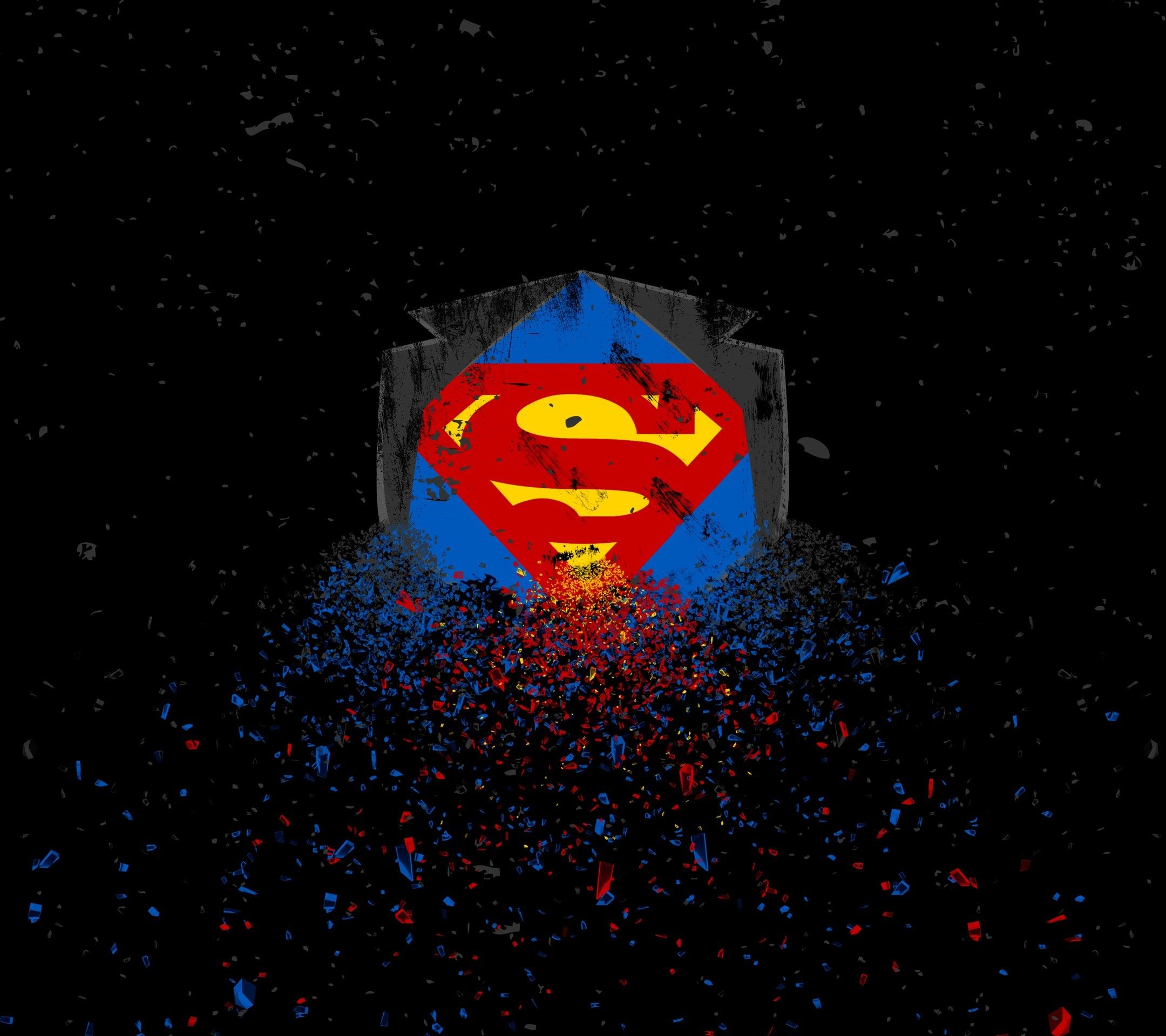 Logo Superman particelle, DC Comics, 2160x1920 2K, Laptop