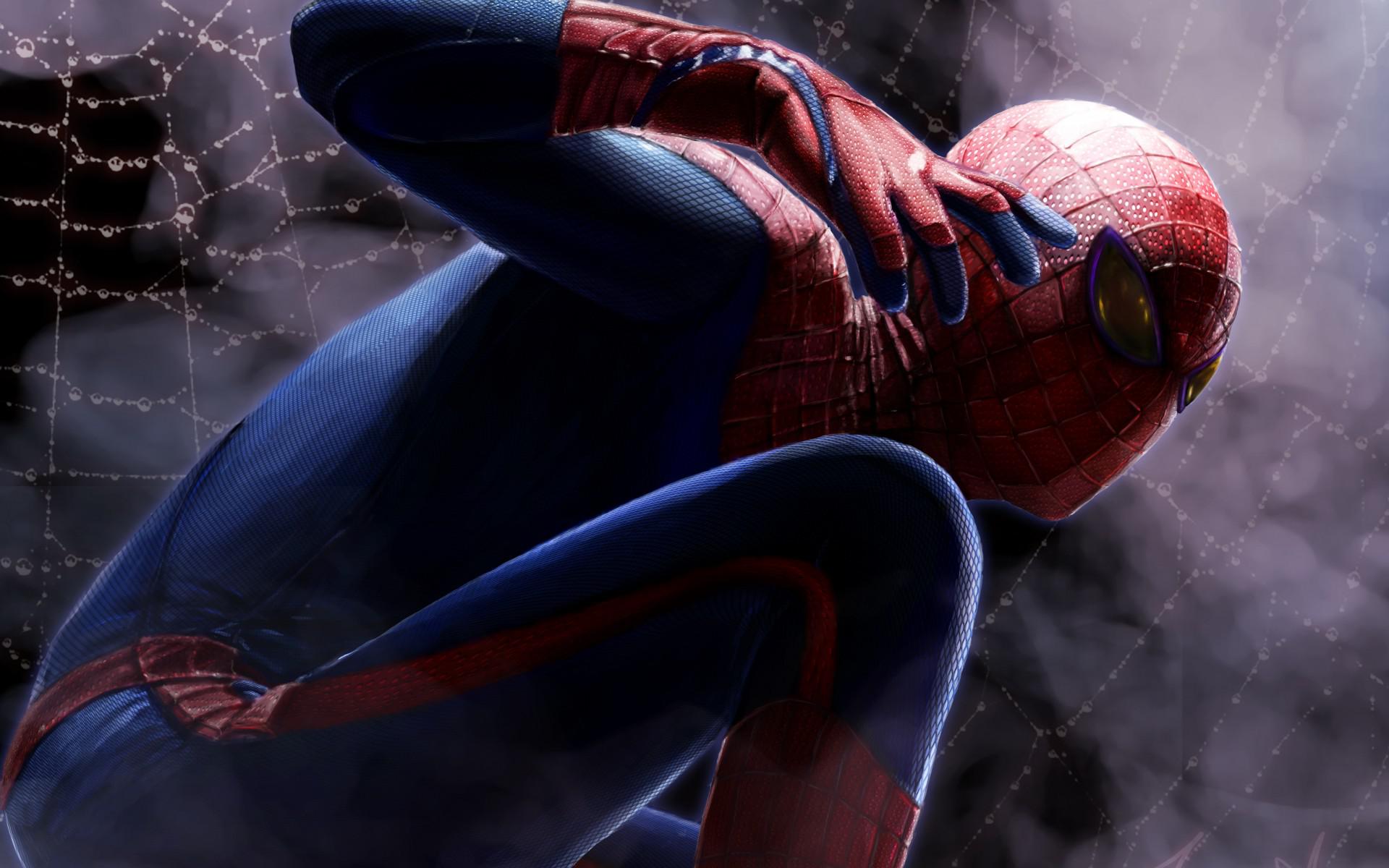Spider-Man accovacciato tela ragnatela, 1920x1200 Full HD+ WUXGA, iMac