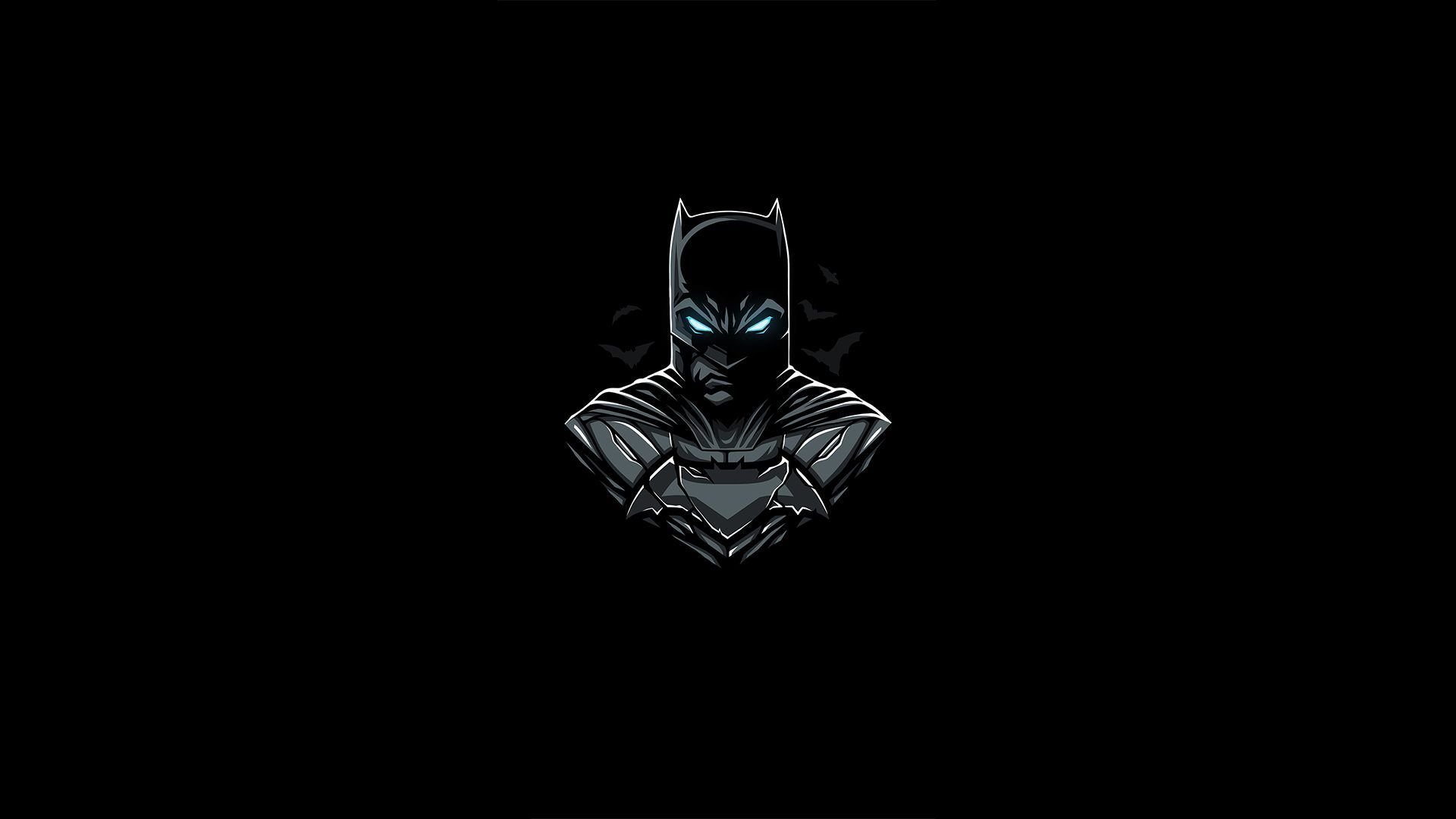 Batman minimalista sfondo nero, 1920x1080 1080p, PC Desktop