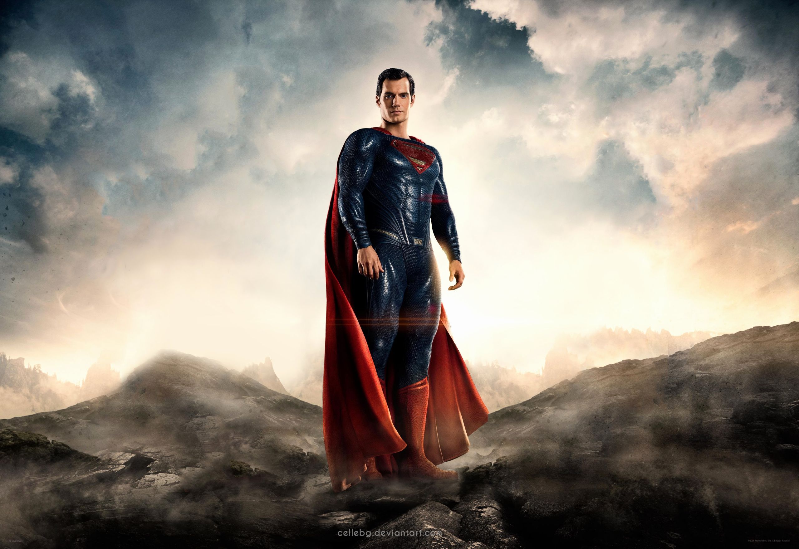 Superman in piedi su collina, 2560x1760 2K, Monitor Gaming