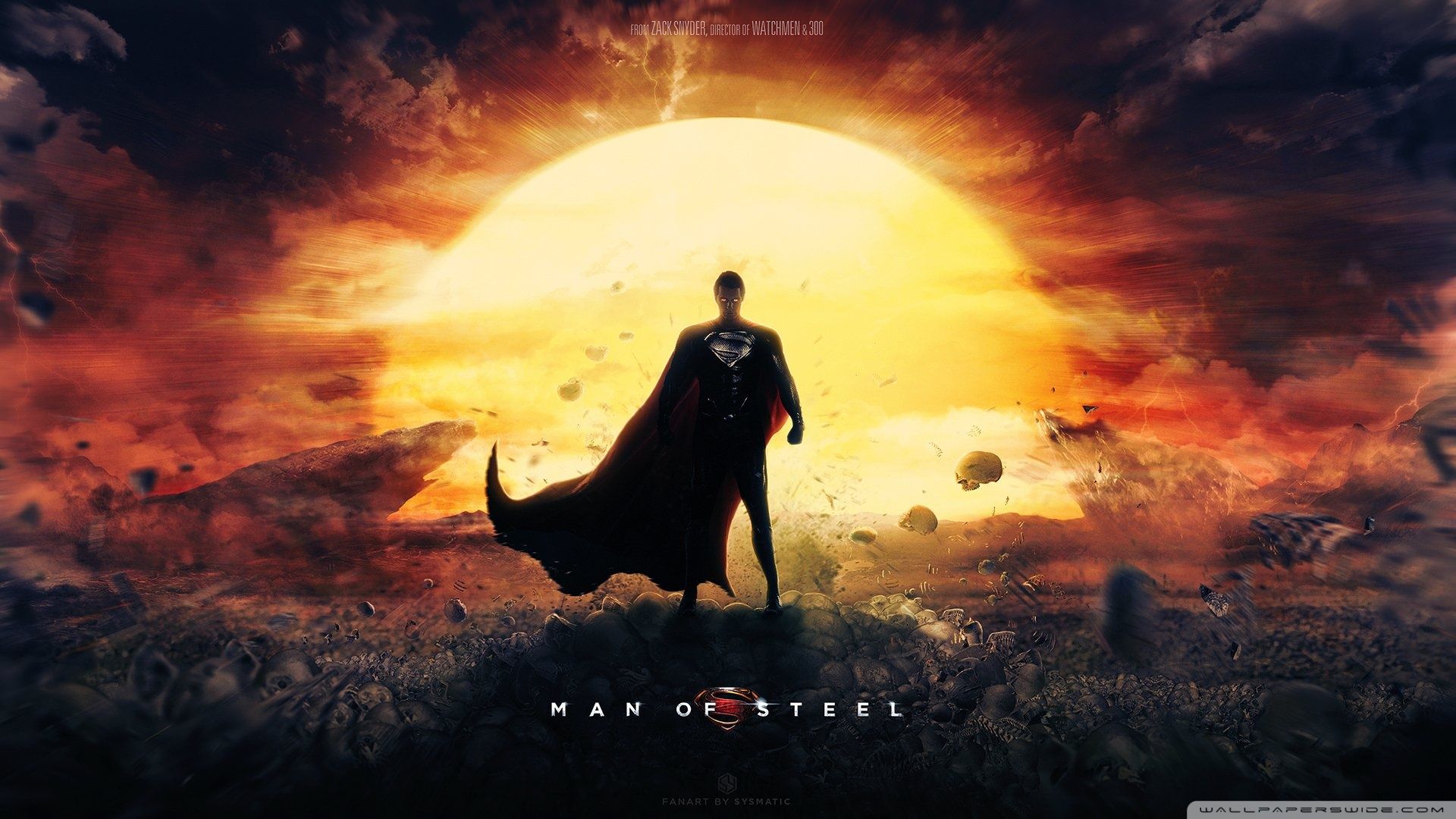 Superman Man of Steel silhouette, 1920x1080 1080p, PC