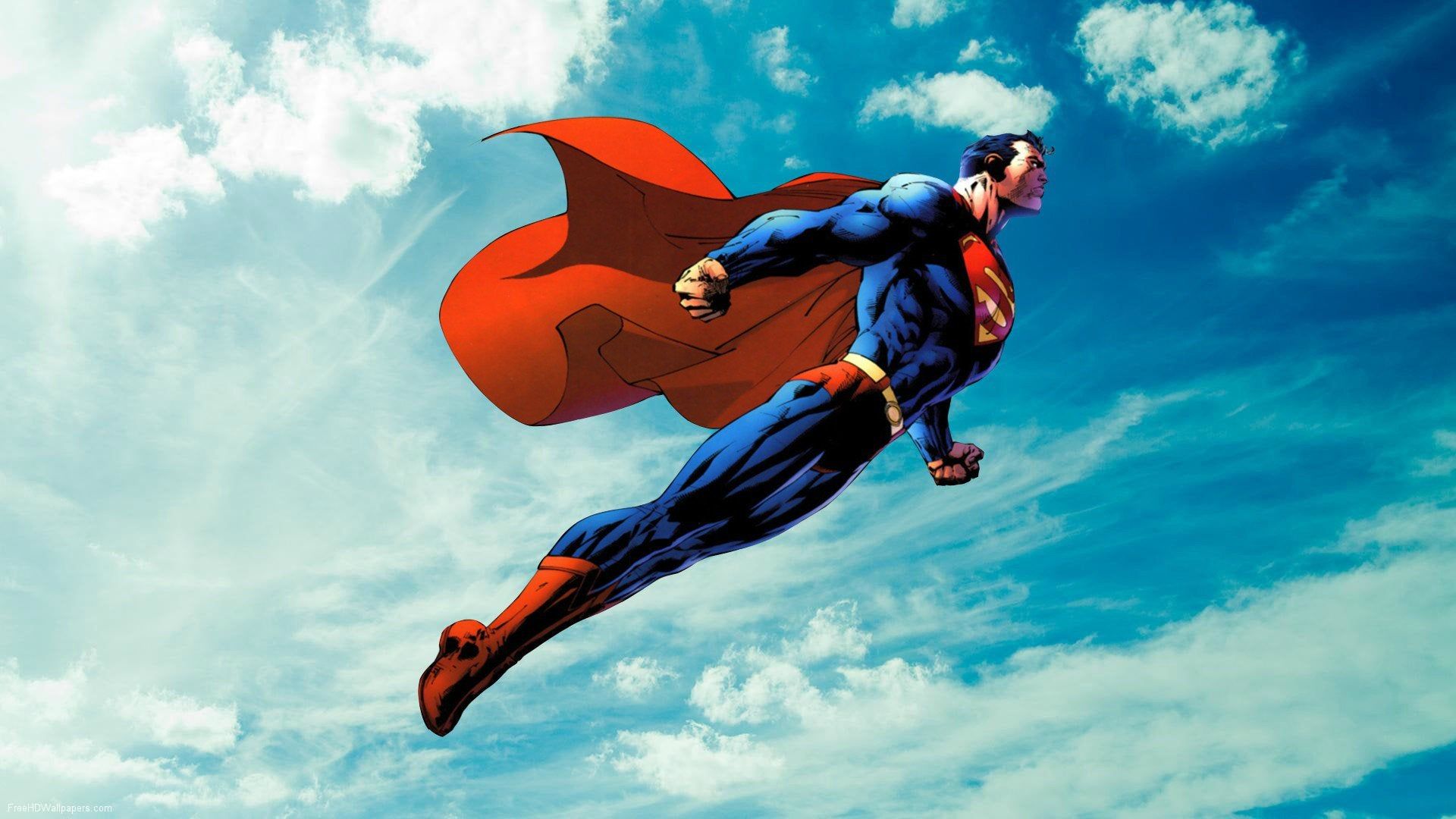 Superman che vola nel cielo, 1920x1080 Full HD 1080p, PC Desktop