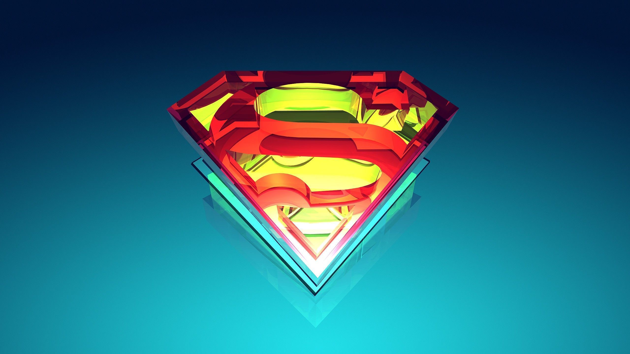 Logo Superman 3D, 2560x1440 QHD, Laptop