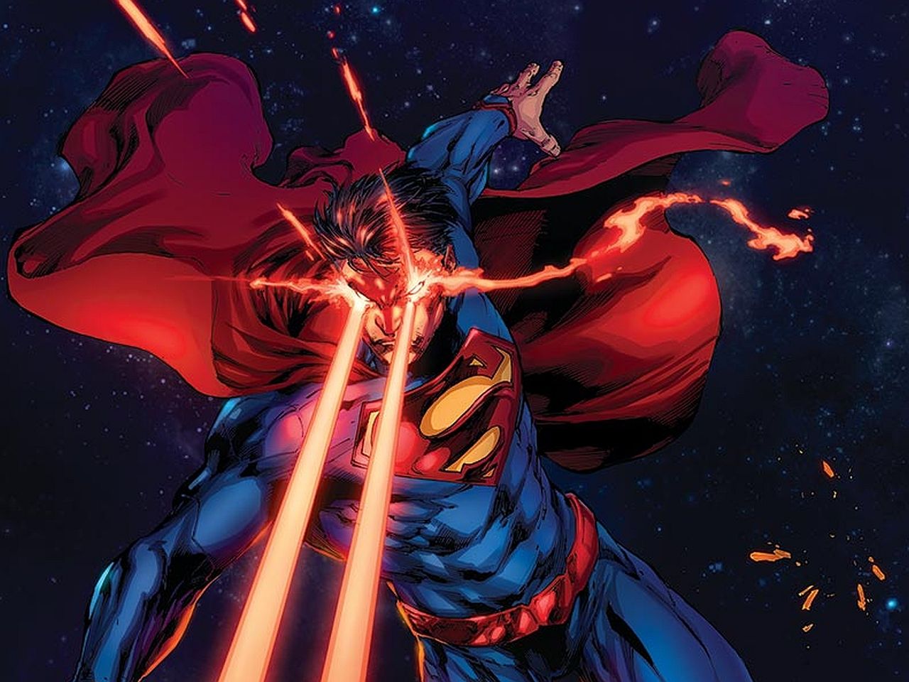 Superman occhi laser spazio, 1280x960 HD, Desktop