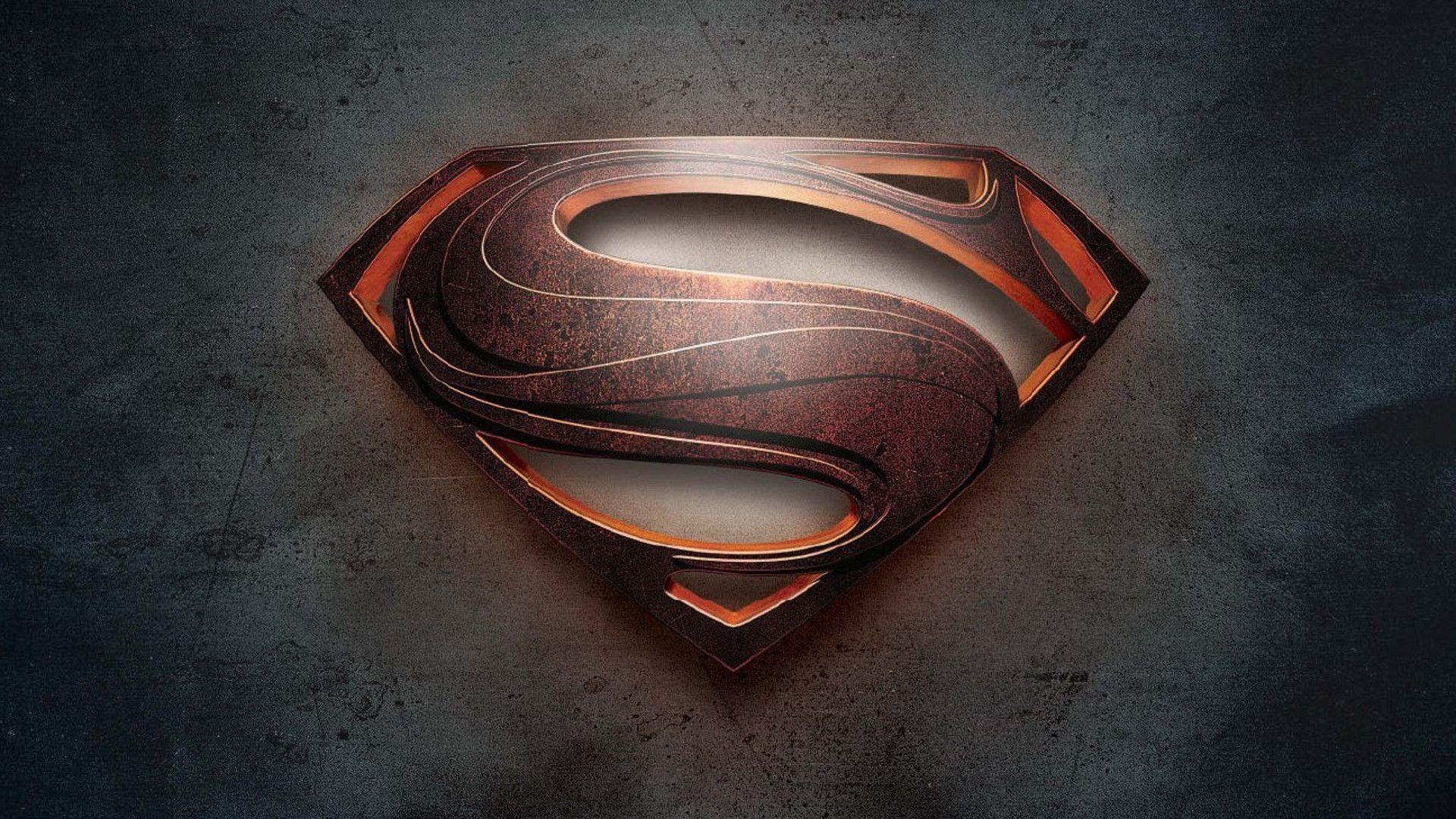 Logo Superman metallico, DC Comics, 1920x1080 1080p, Laptop