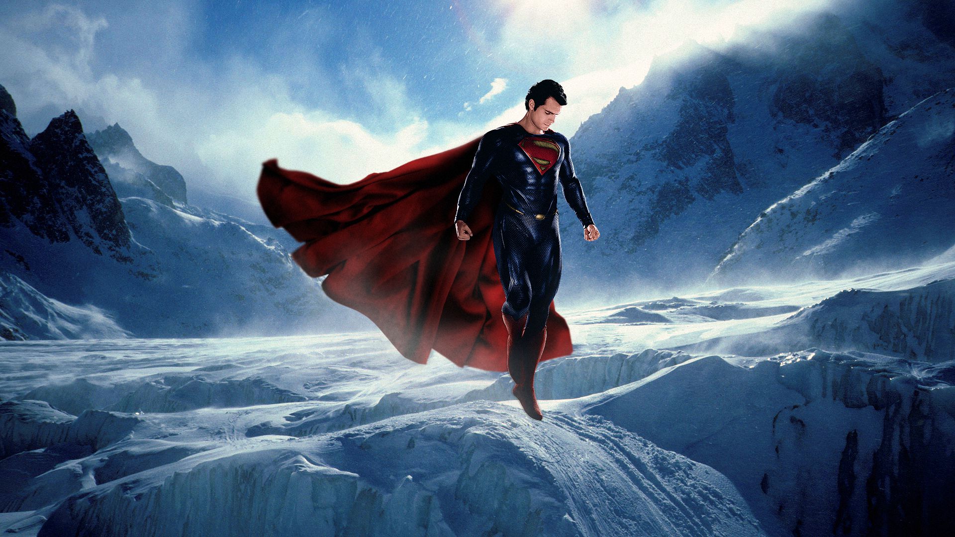 Superman su montagne innevate, 1920x1080 Full HD 1080p, Laptop