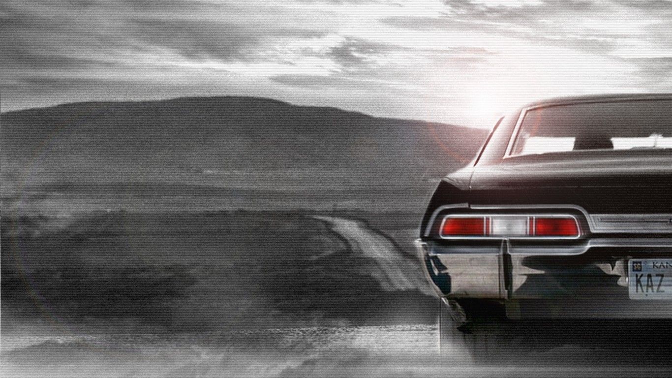 Impala nera Supernatural strada, 1366x768 HD, Desktop