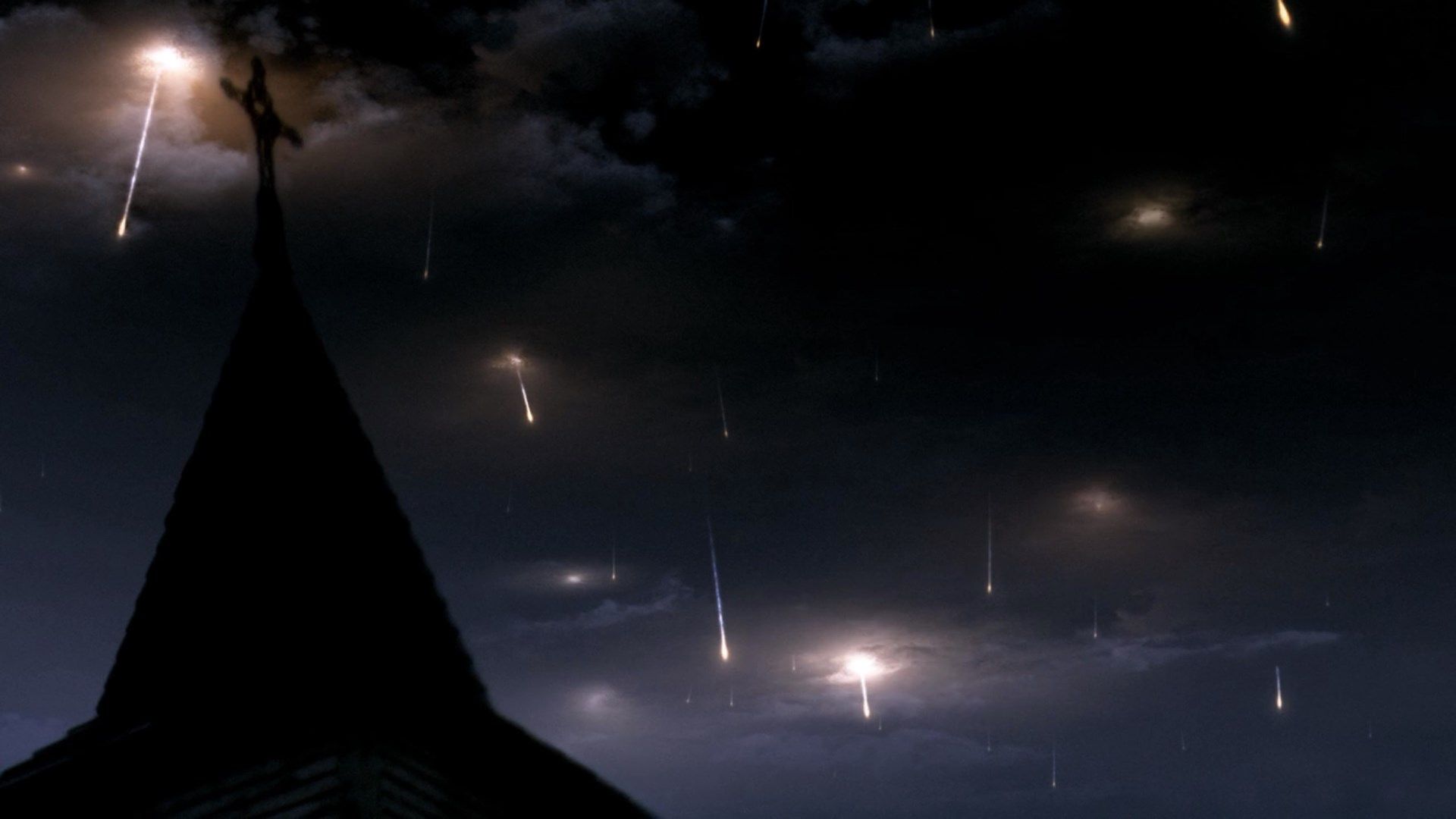 Croce chiesa pioggia di stelle, 1920x1080 Full HD 1080p, Monitor Gaming