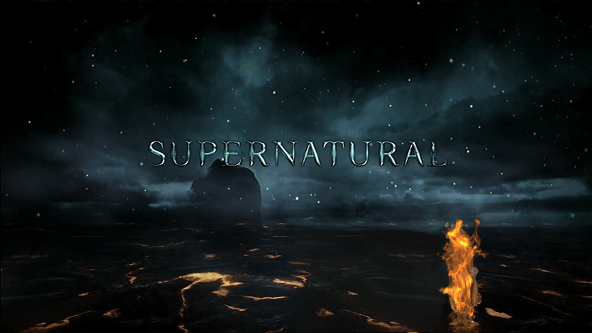 Logo Supernatural cielo notturno, 1920x1080 Full HD, PC