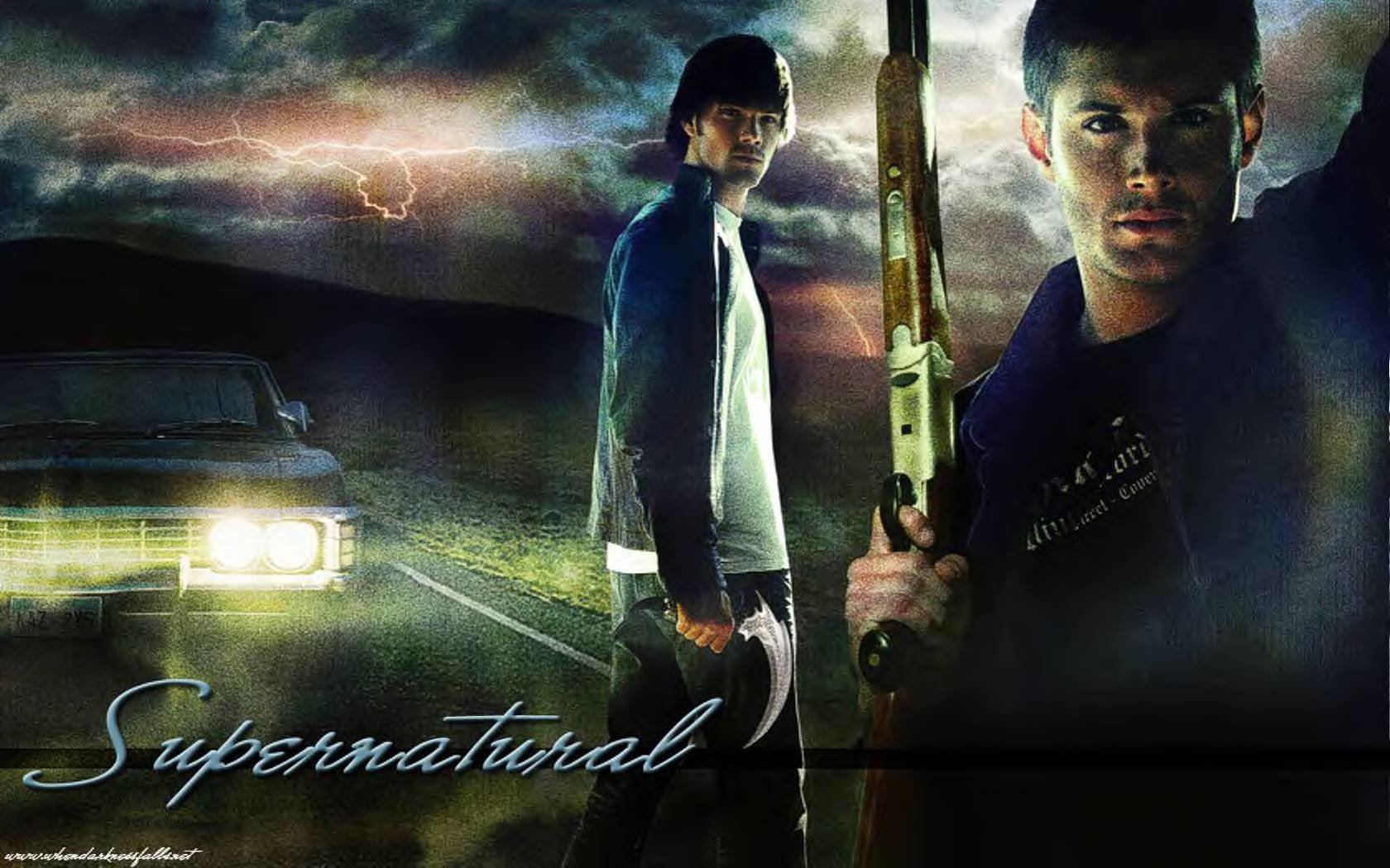 Sam e Dean, Supernatural, auto, 1680x1050 HD Ready, PC Desktop