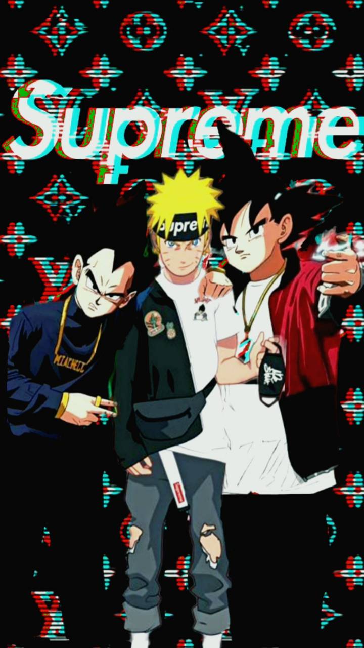 Goku con logo Supreme, 768x1028 Full HD Verticale, iPhone