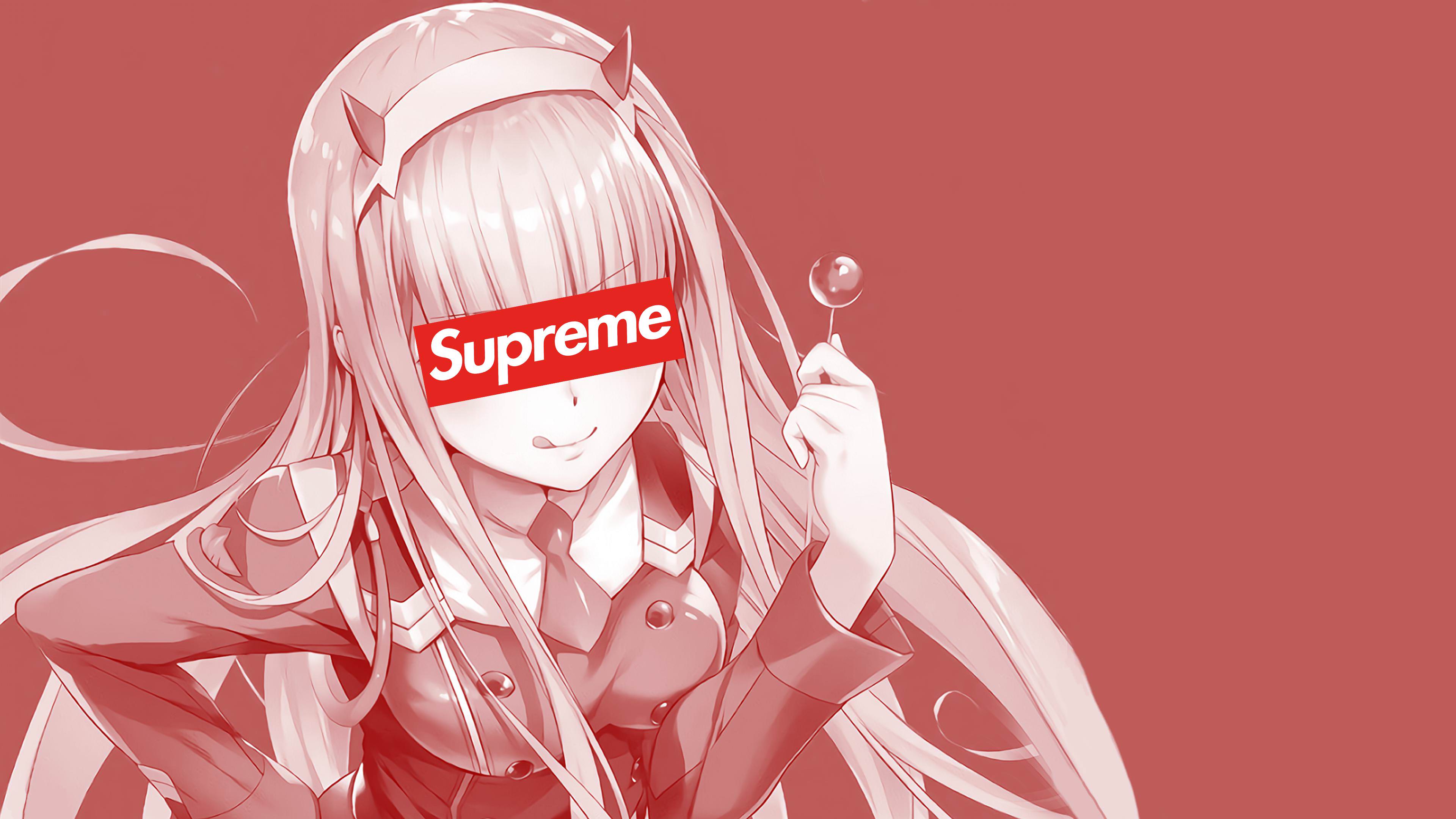 Personaggio anime con felpa Supreme, New York, 1024x1366 Verticale, Mobile