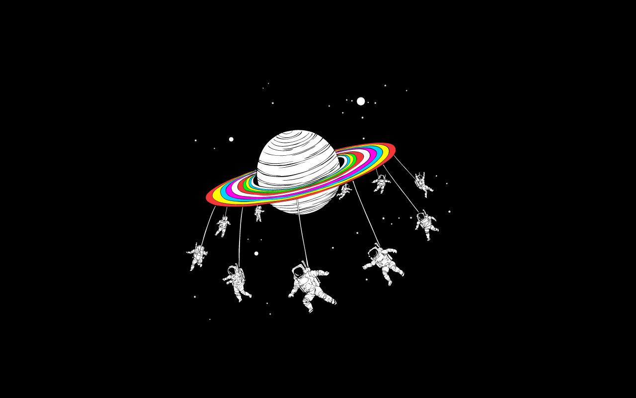 Astronauta con effetto arcobaleno, 1680x1050 HD, PC