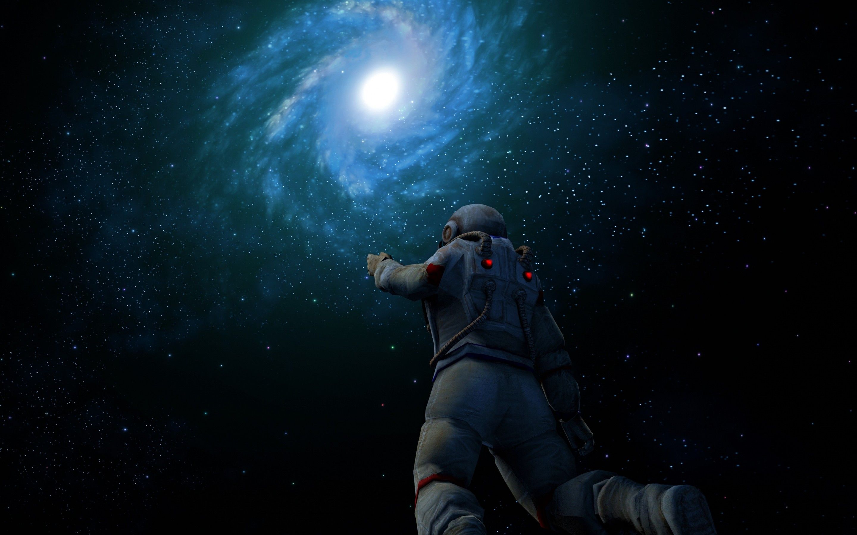 Astronauta logo Supreme drone, 2048x1280 alta risoluzione, PC Desktop