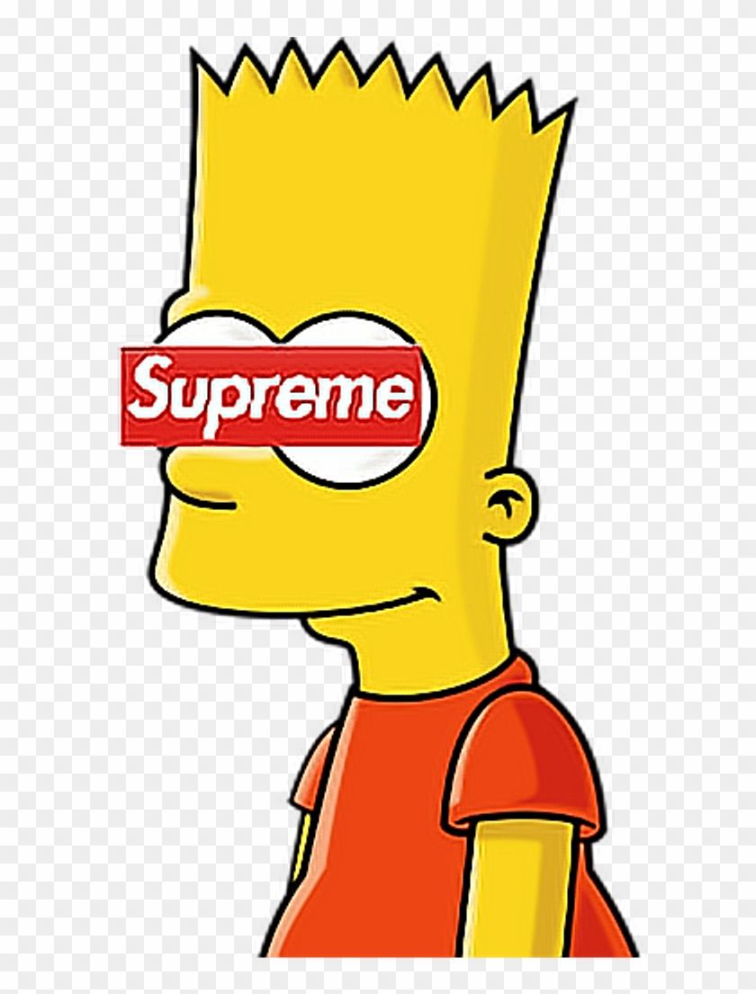 Bart Simpson logo Supreme, 840x1105 Verticale, Telefono