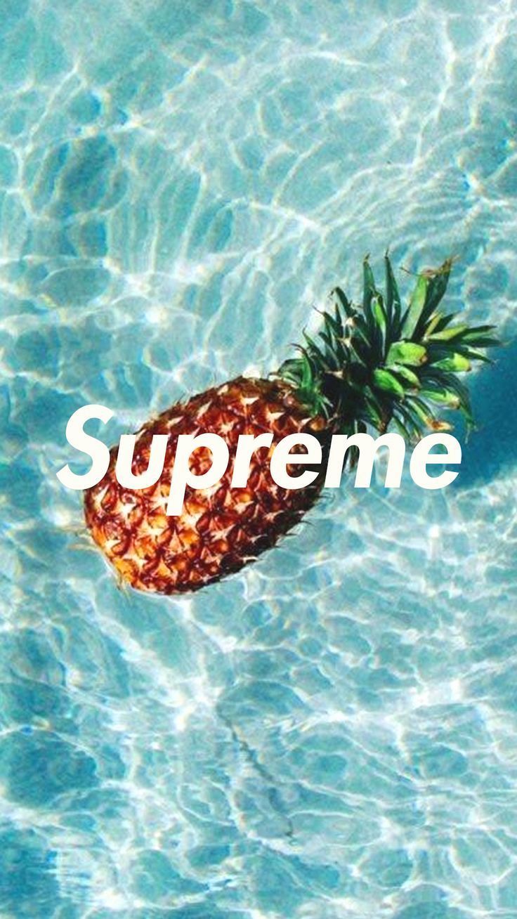 Ananas piscina logo Supreme, 736x1308 Full HD Verticale, iPhone