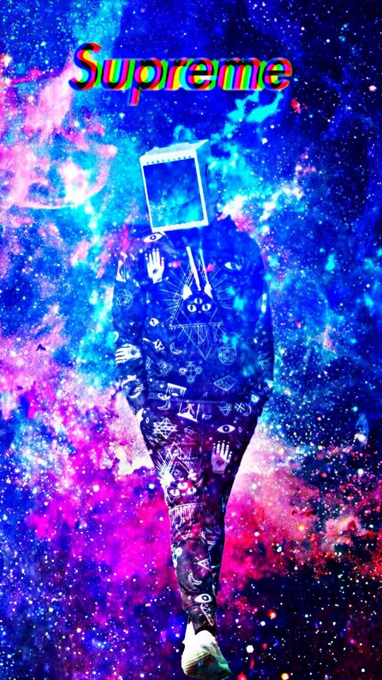 Figura galassia logo Supreme, 750x1333 Full HD Verticale, Smartphone