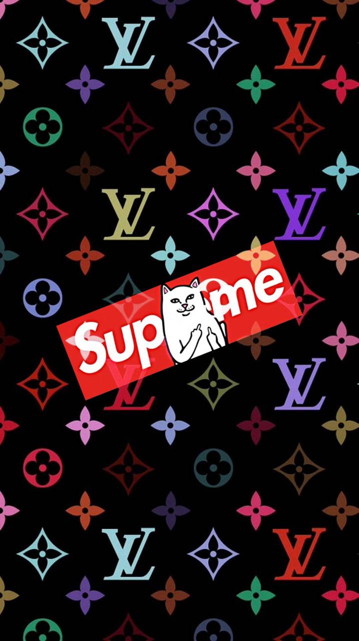 Logo Supreme e Louis Vuitton, francese, 717x1280 Full HD Verticale, iPhone