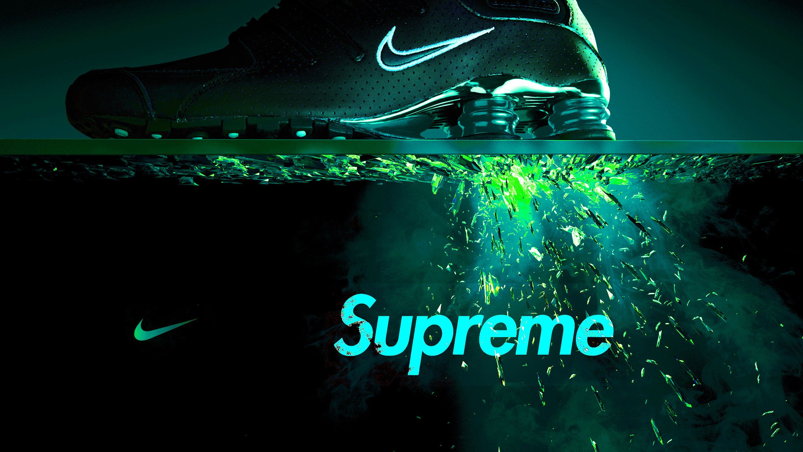 Scarpa Nike Supreme logo blu, abbigliamento sportivo, 2560x1440 2K, Desktop