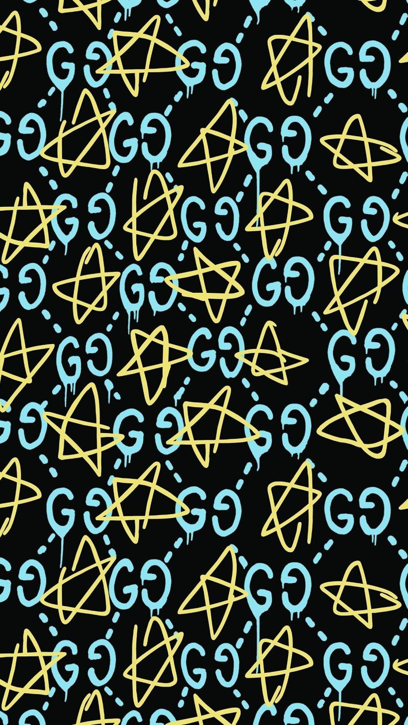 Logo Gucci sfondo nero stellato, 720x1280 Full HD Verticale, iPhone Pro