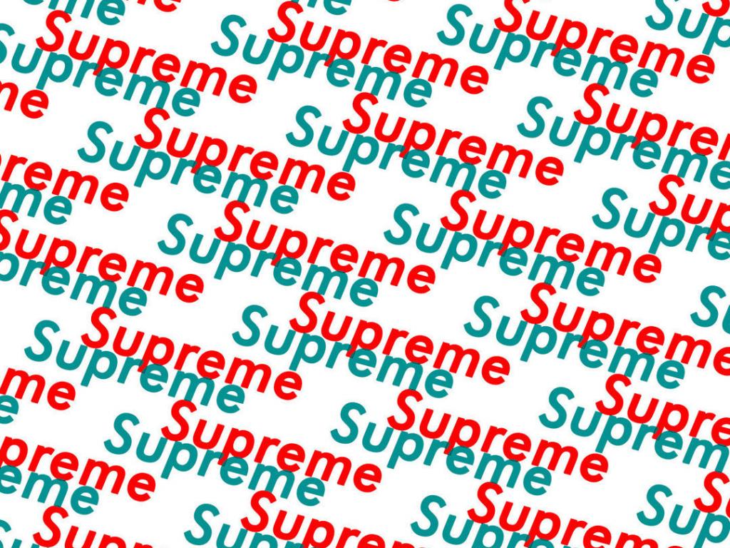 Pattern logo Supreme rosso bianco, 1024x768 HD, Laptop