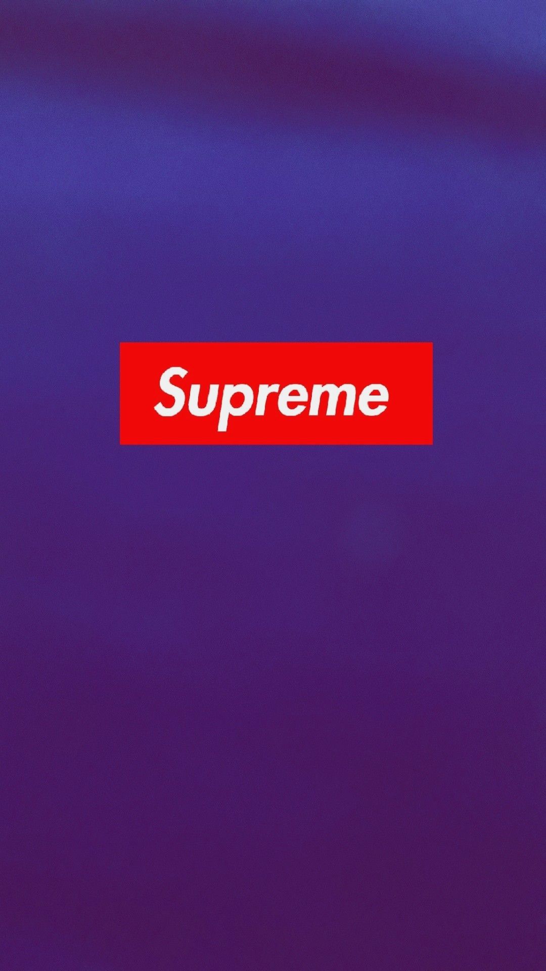 Logo Supreme rosso sfondo blu, 1080x1920 Verticale, Telefono