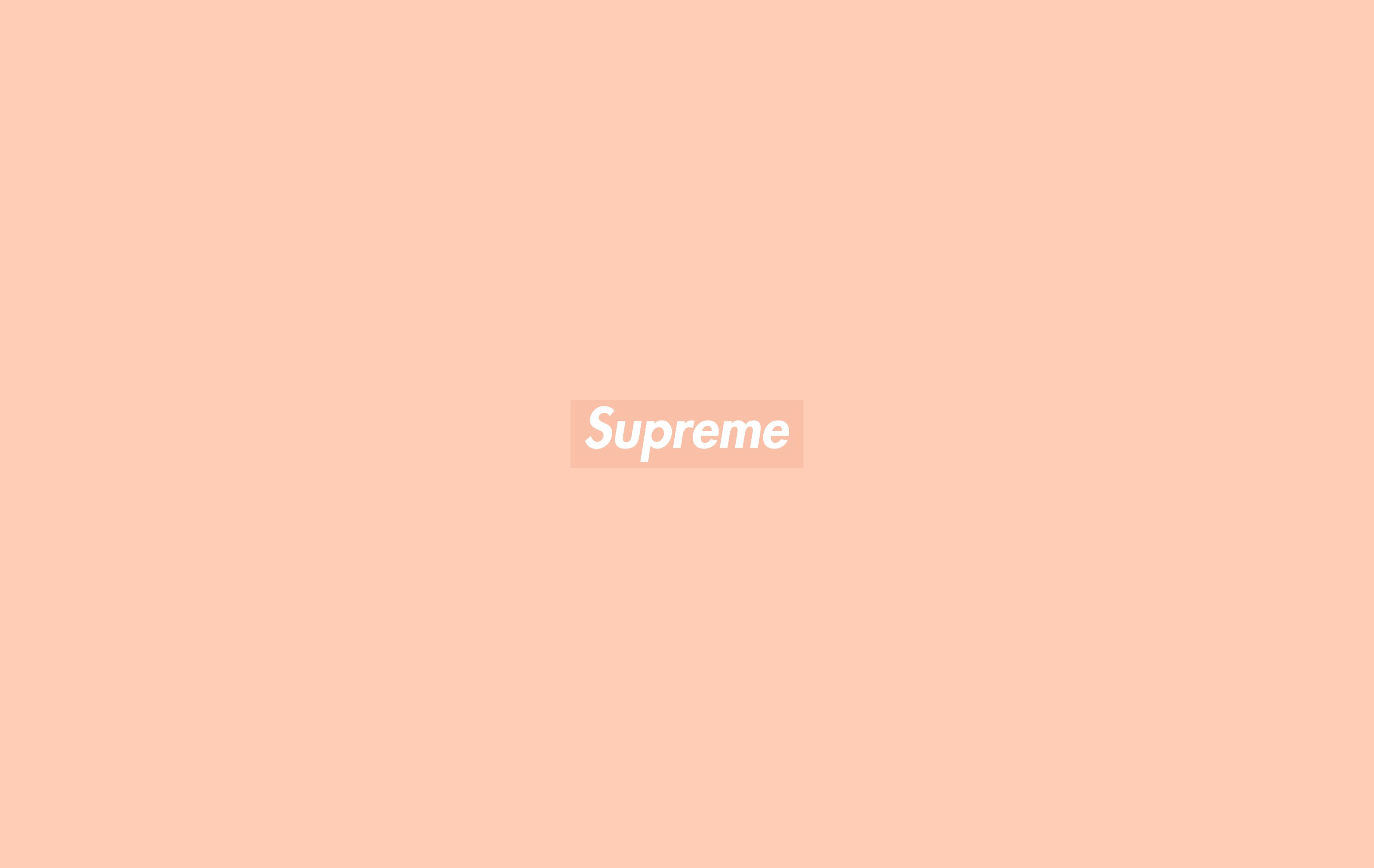 Logo Supreme sfondo pesca, 3800x2400 WQXGA, Desktop