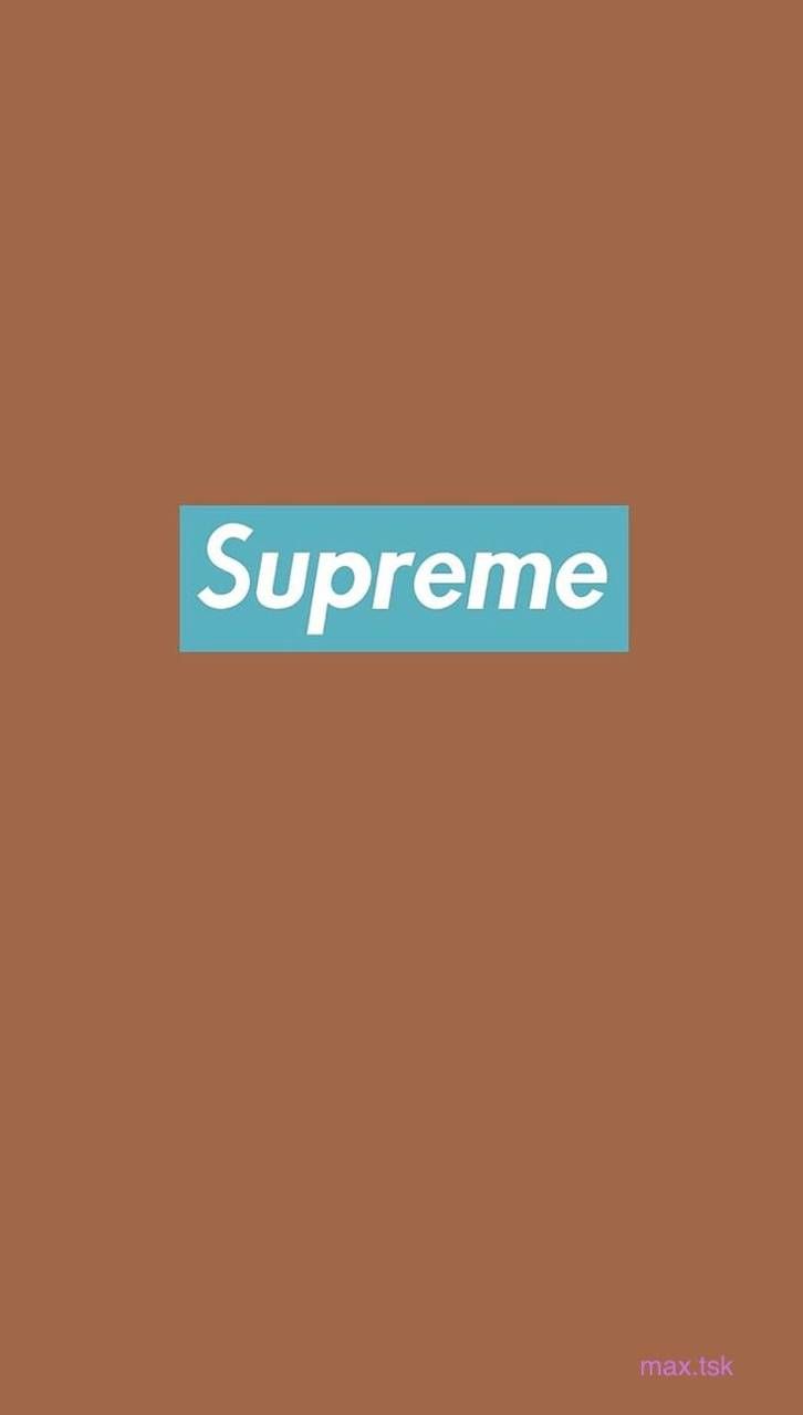 Logo Supreme box marrone azzurro, 726x1280 Verticale, Mobile