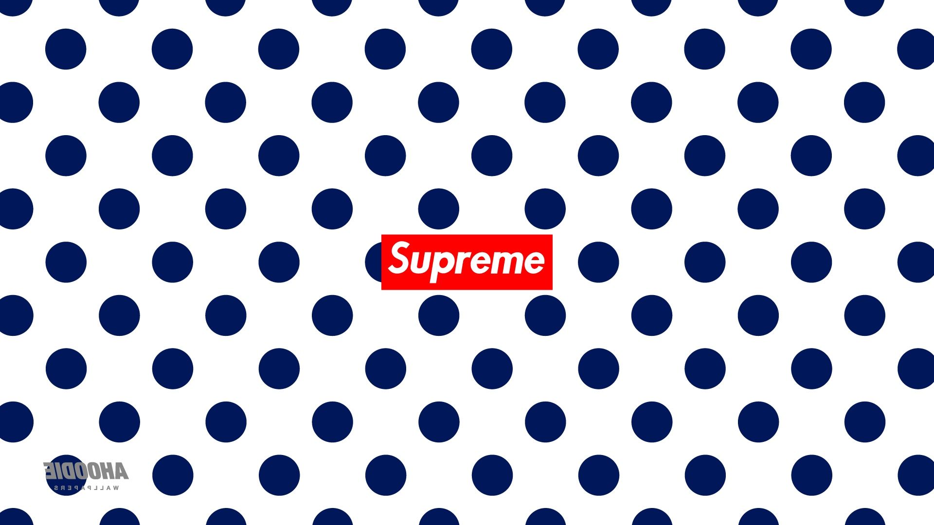 Logo Supreme pois blu, 1920x1080 Full HD 1080p, PC