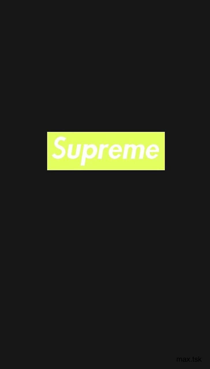 Logo Supreme giallo neon, 728x1280 Full HD Verticale, Smartphone