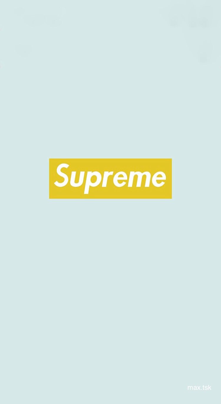 Logo Supreme box giallo, 750x1366 Full HD Verticale, Smartphone