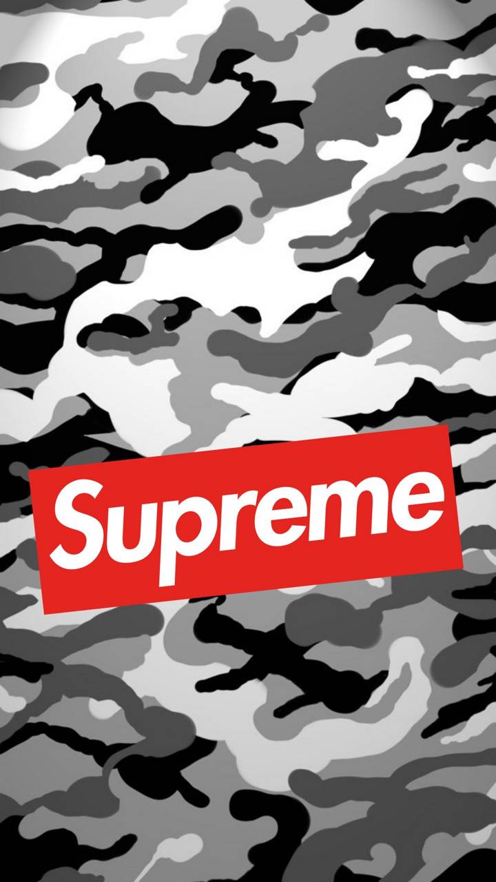 Logo Supreme camo grigio, 720x1280 Full HD Verticale, iPhone