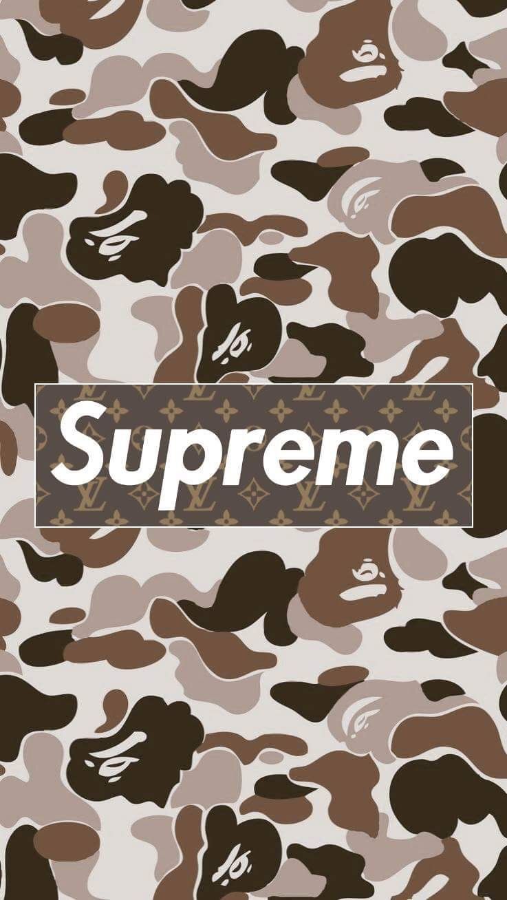Logo Supreme camouflage verde, 1242x2208 Full HD Verticale, iPhone Pro