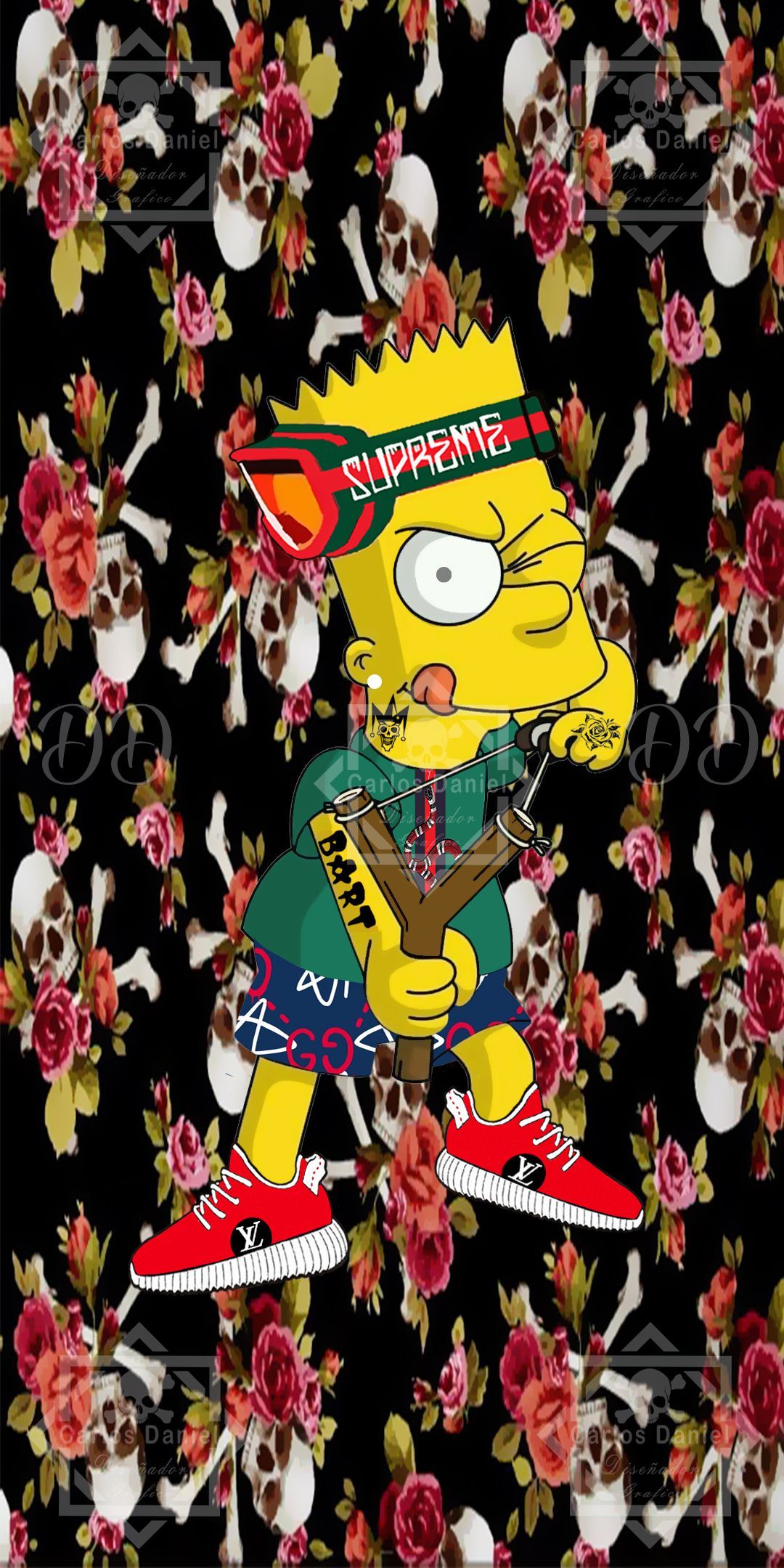 Personaggio cartoon con logo Supreme, 1280x1280 720p, Laptop