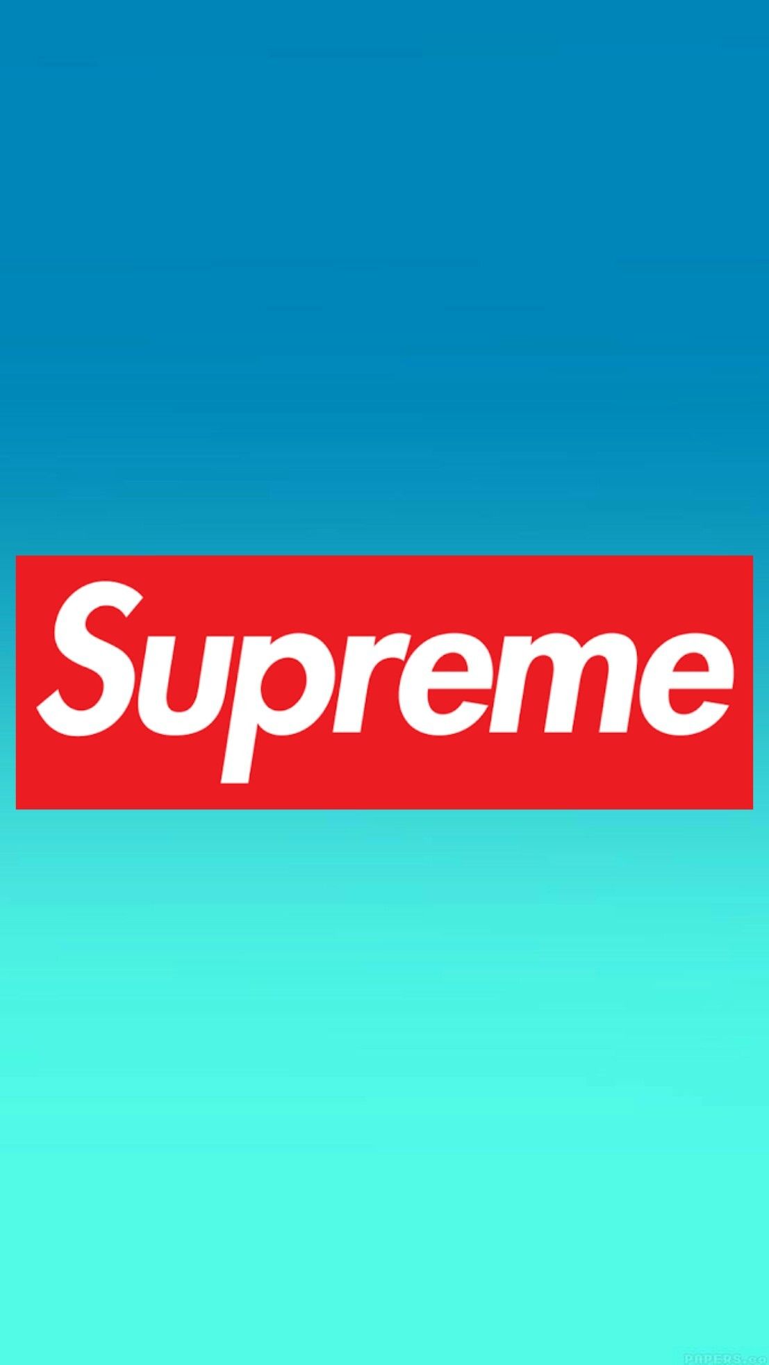 Logo Supreme rosso turchese, New York, 1107x1965 Full HD Verticale, iPhone