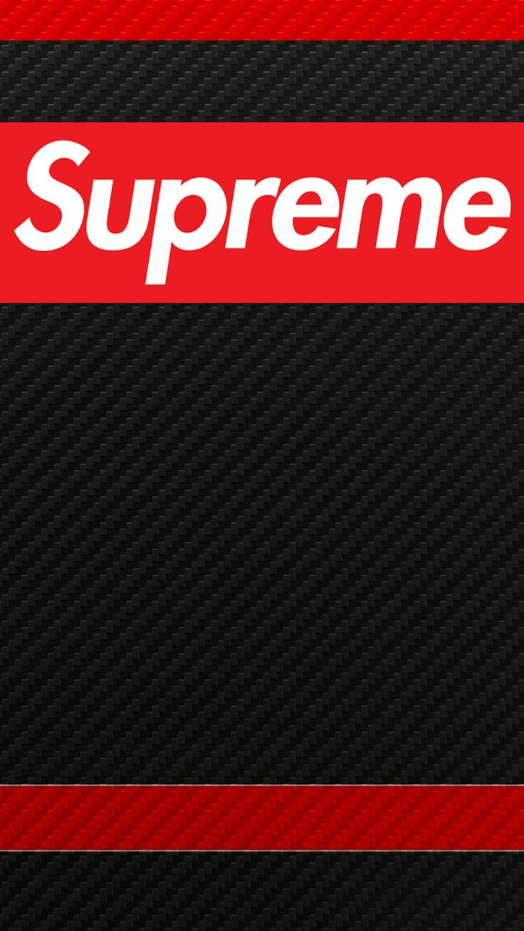 Logo Supreme rosso nero, streetwear, 736x1307 Verticale, iPhone Pro Max