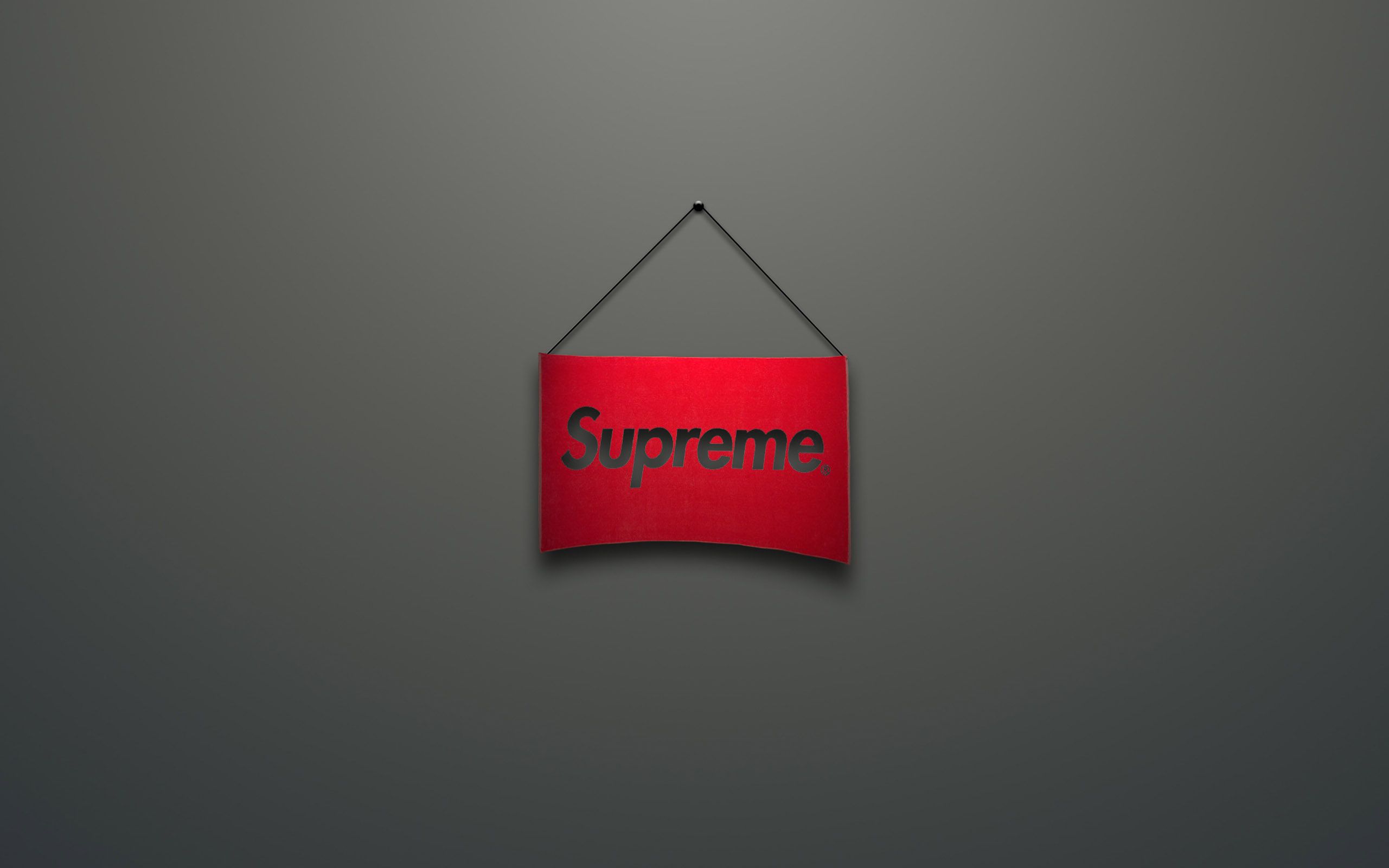 Logo Supreme rosso appeso, 2561x1600 2K+, PC