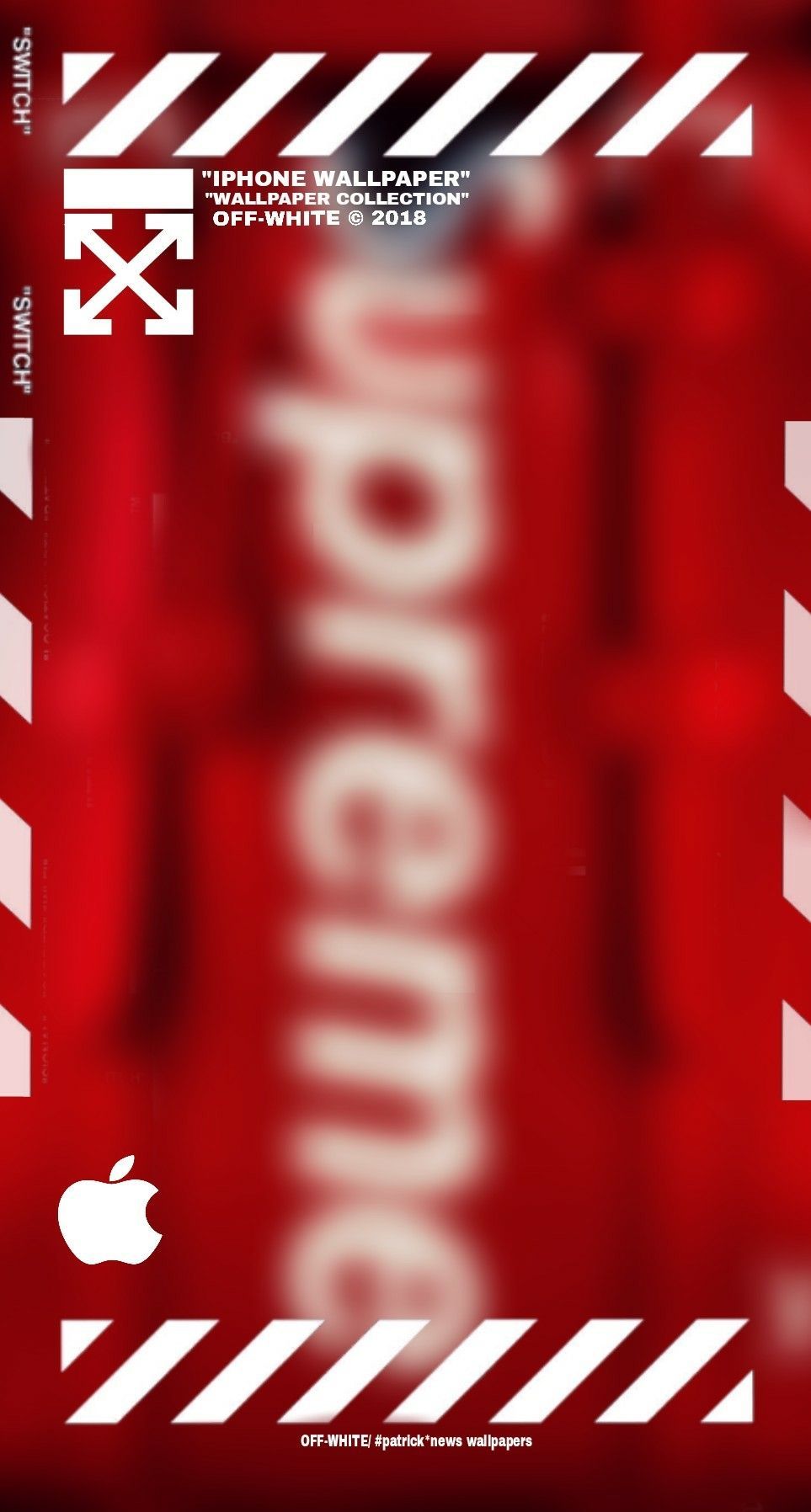 Logo Supreme rosso sfumato, 963x1796 Full HD Verticale, Smartphone