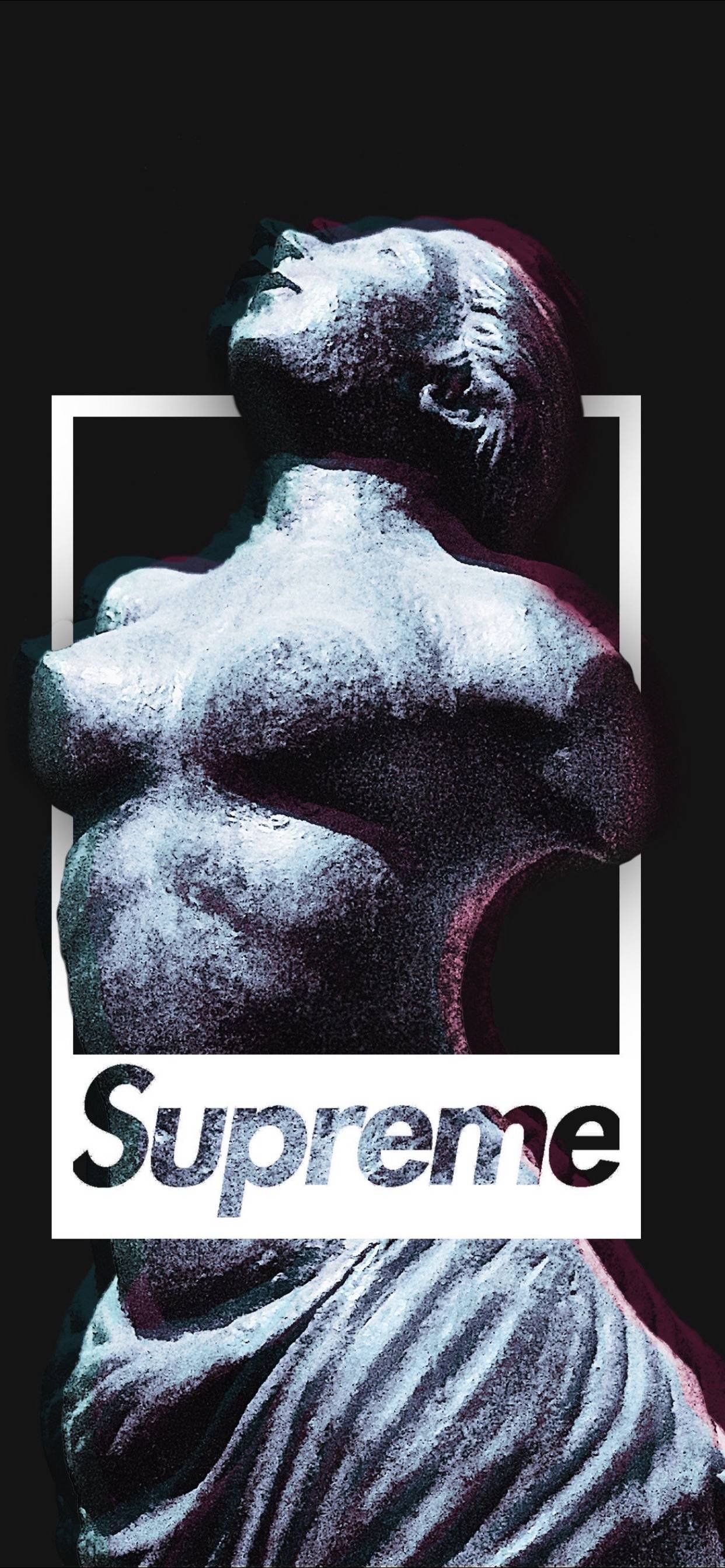 Statua Venere logo Supreme, 1242x2688 Full HD Verticale, iPhone Plus