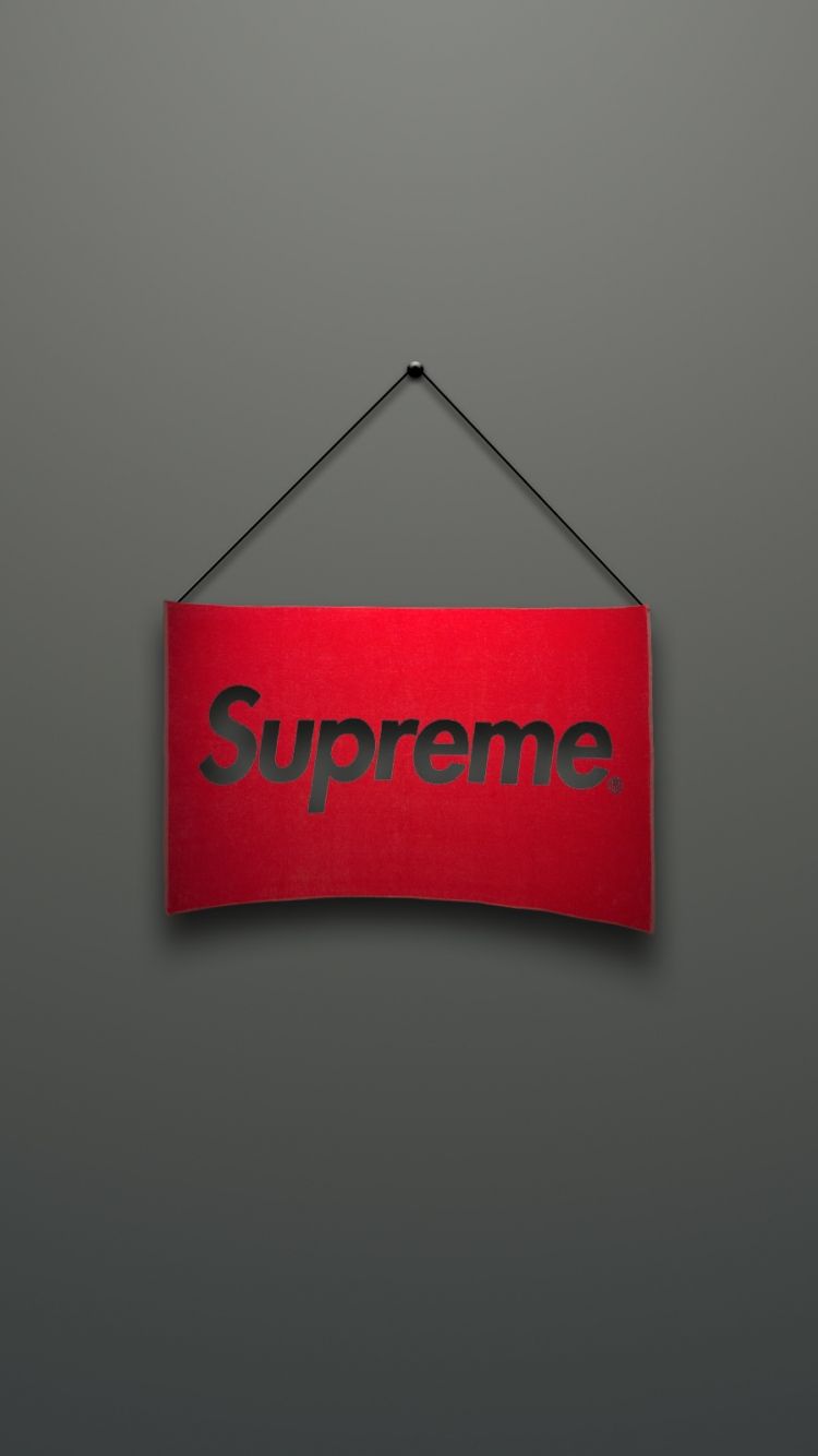 Insegna rossa Supreme appesa, 750x1334 Full HD Verticale, iPhone Pro Max