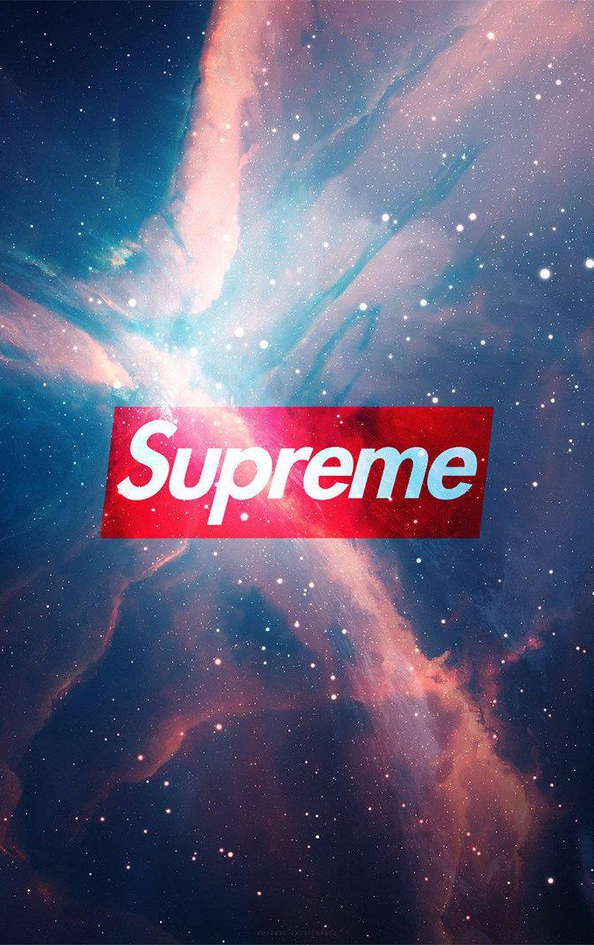 Logo Supreme su nebulosa spaziale, 840x1336 Full HD Verticale, iPhone