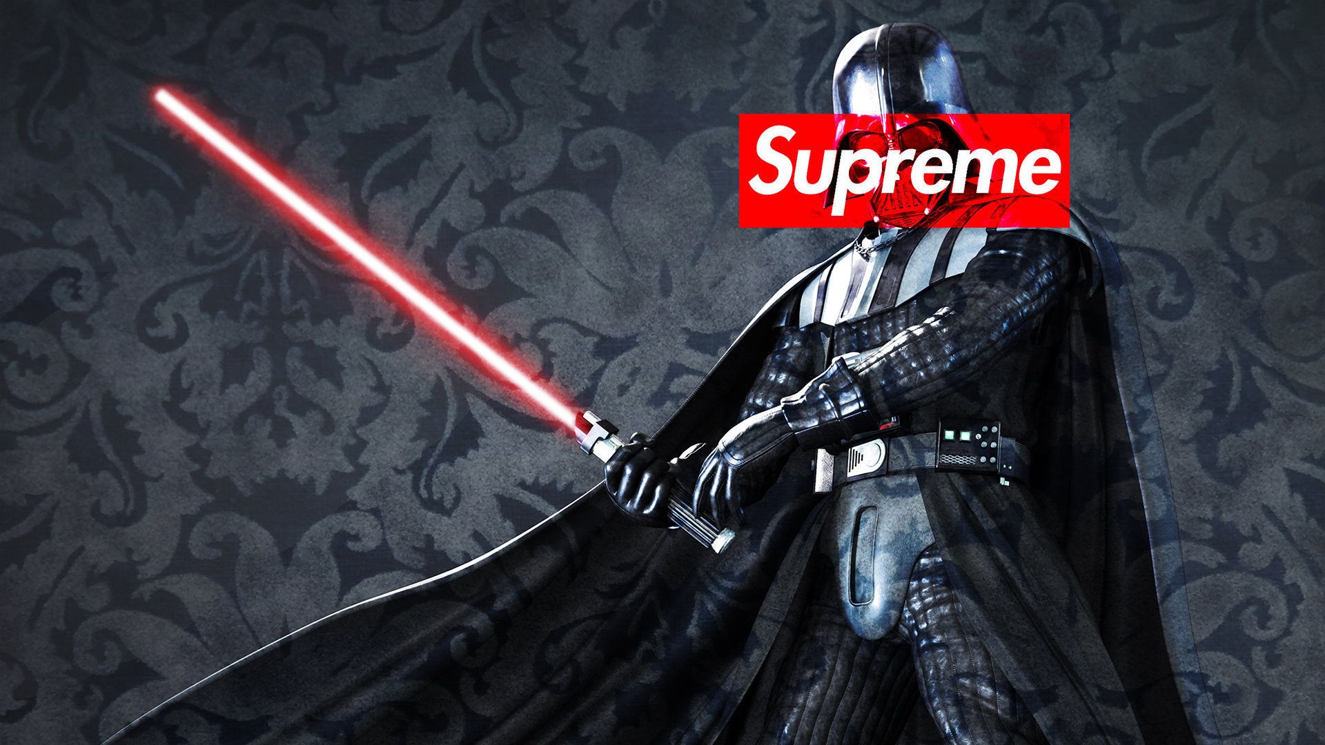 Logo Supreme pois grigio, 1920x1080 Full HD 1080p, PC Desktop