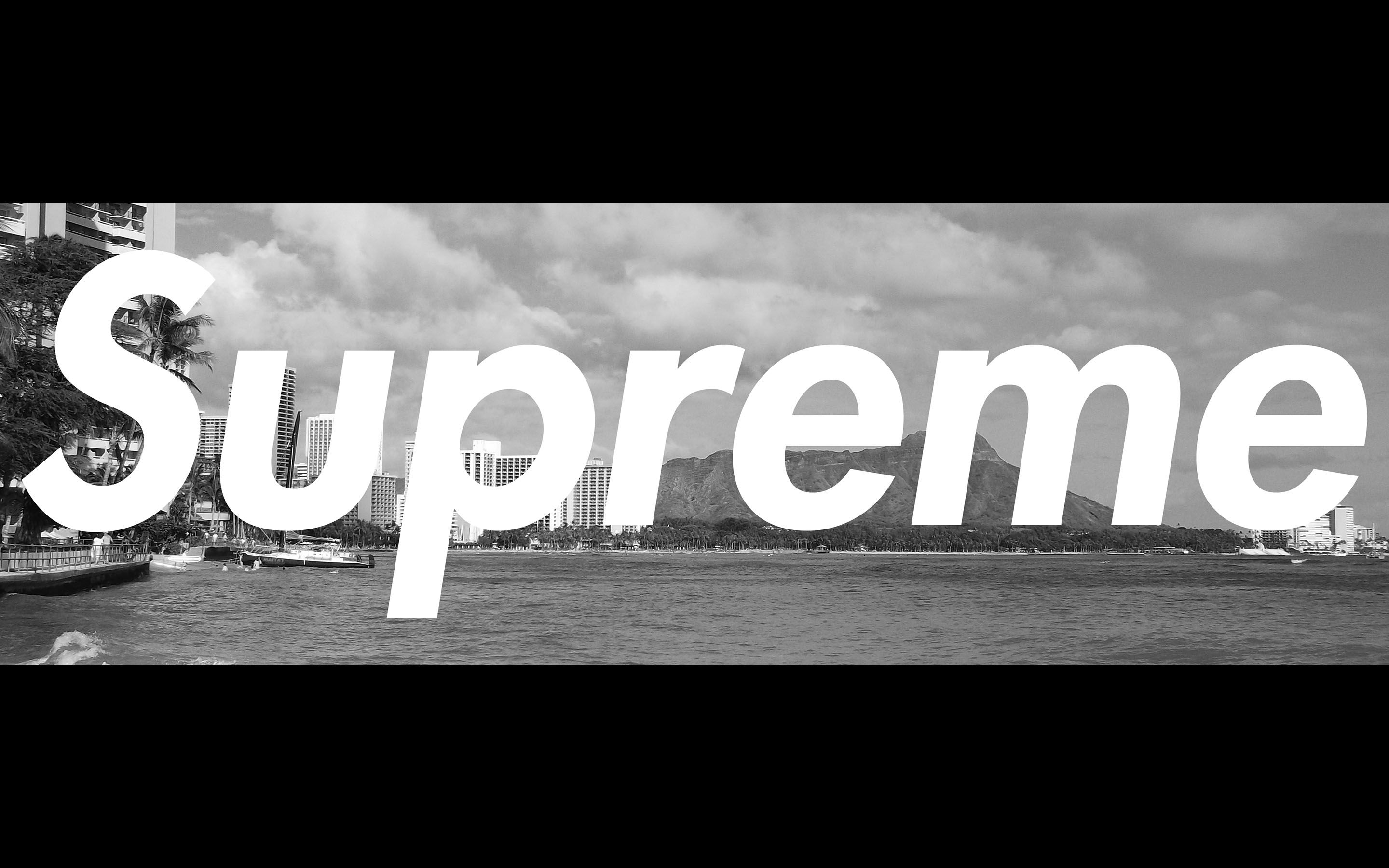Logo Supreme bianco e nero, 2880x1800 2K+, PC