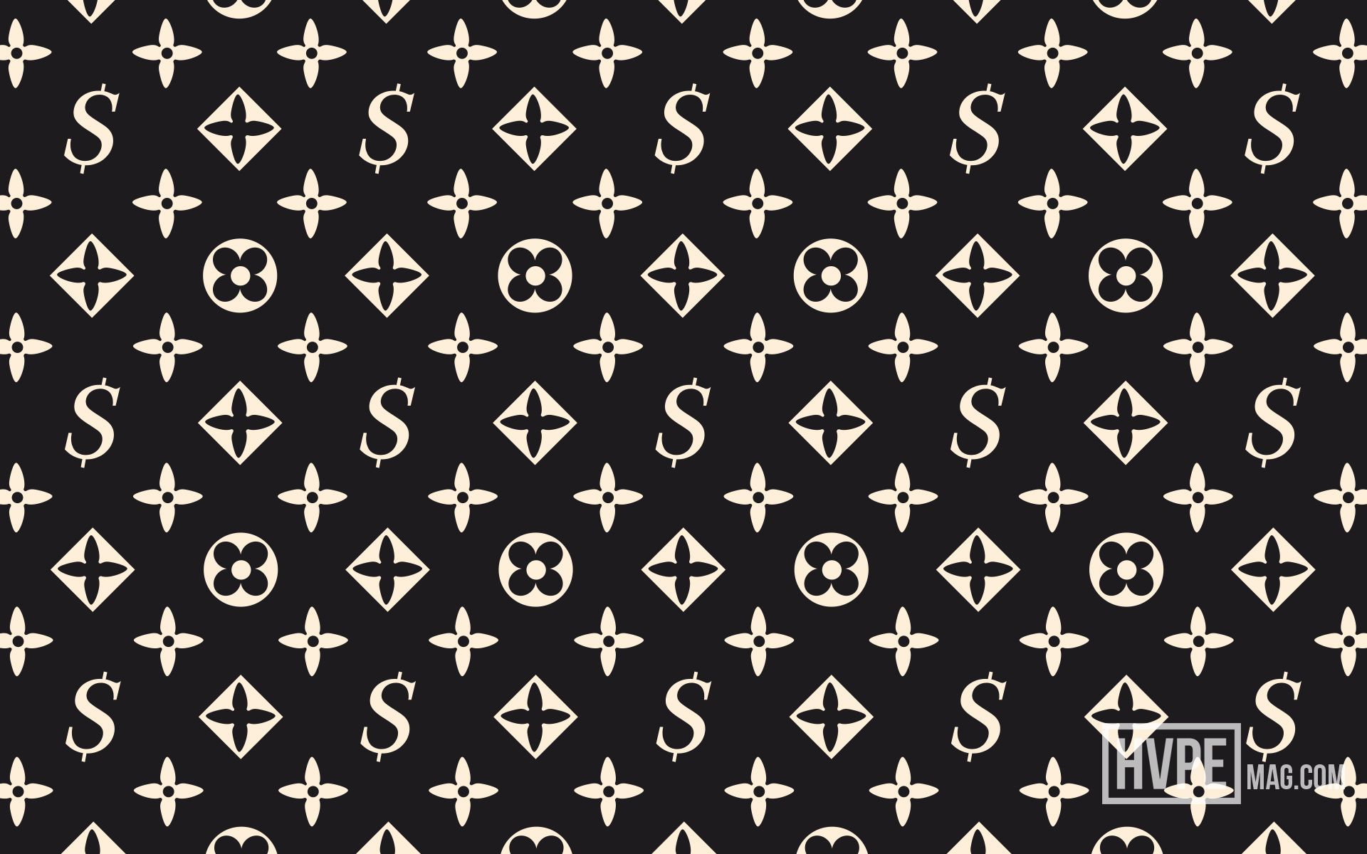 Pattern Louis Vuitton marrone scuro, 1920x1200 Full HD+, PC