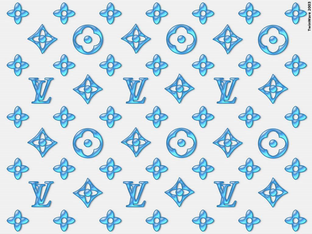Pattern monogramma Louis Vuitton blu, francese, 1024x768 HD, PC