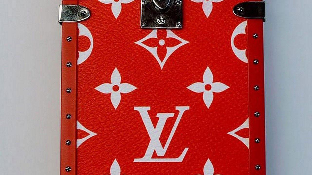 Supreme logo pattern rosso, 736x1375 Full HD Verticale, Smartphone